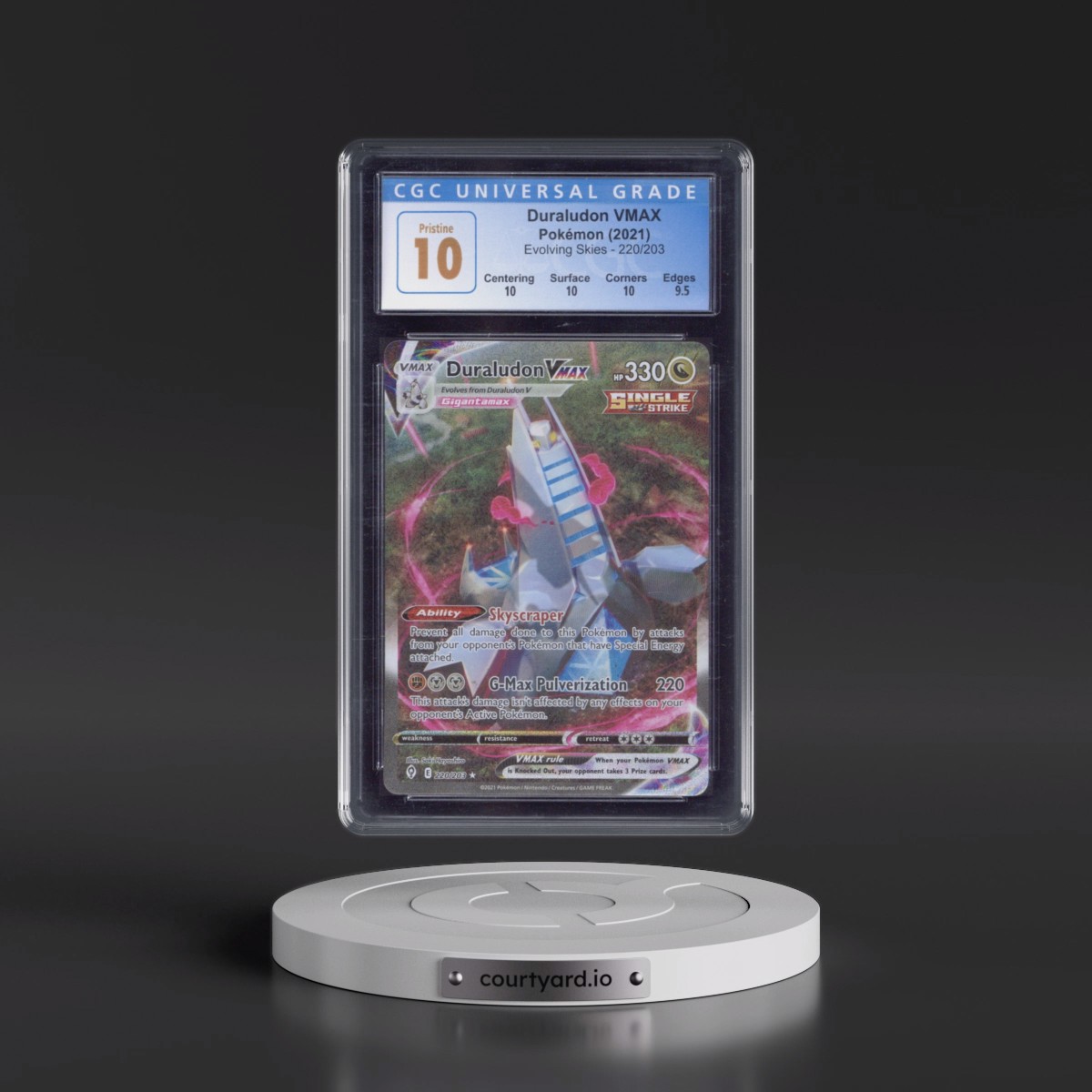 2021 Evolving Skies Duraludon VMAX - Secret Rare Holo #220/203 CGC 10