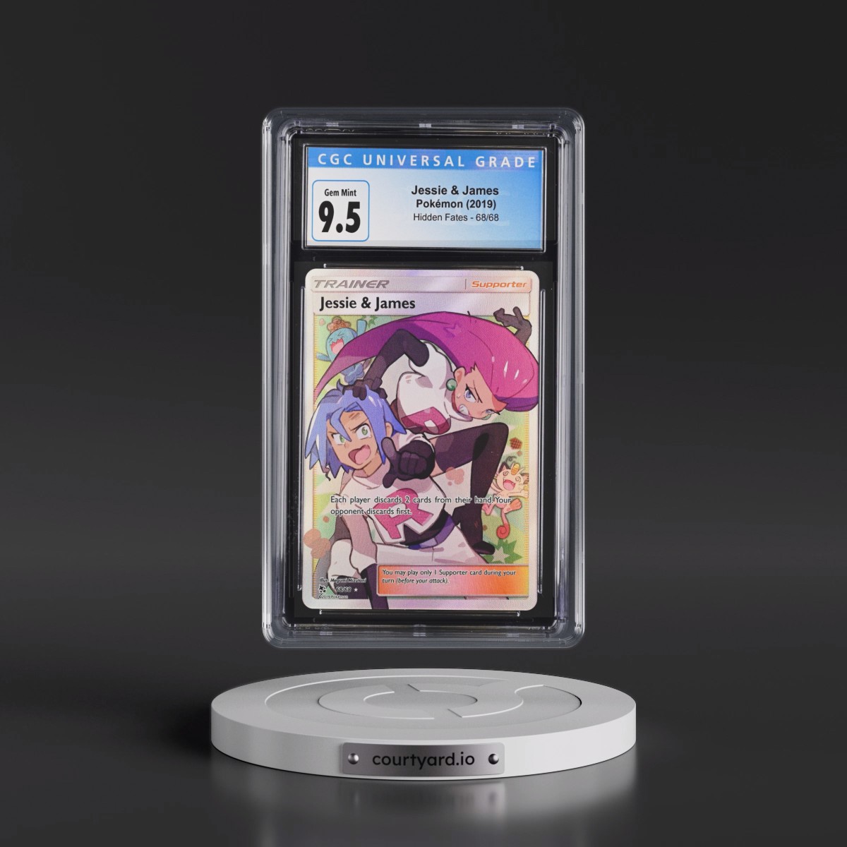 2019 Hidden Fates #68/68 Jessie & James - Ultra Rare Holo (CGC 10 GEM MINT)