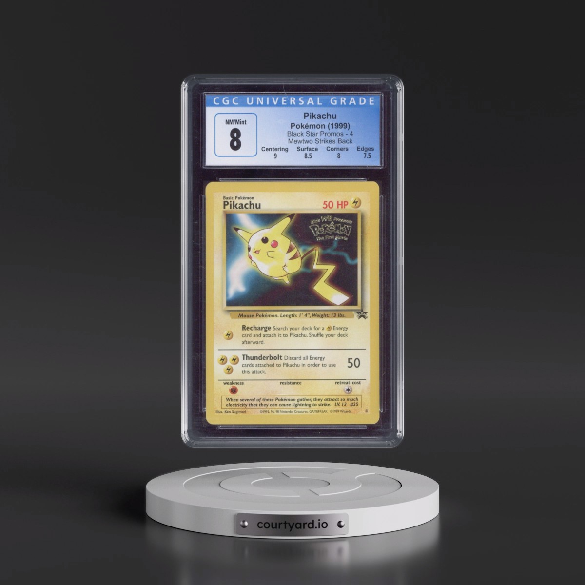 1999 Black Star Promos #4 Pikachu - Mewtwo Strikes Back (CGC 8 NM-MT)