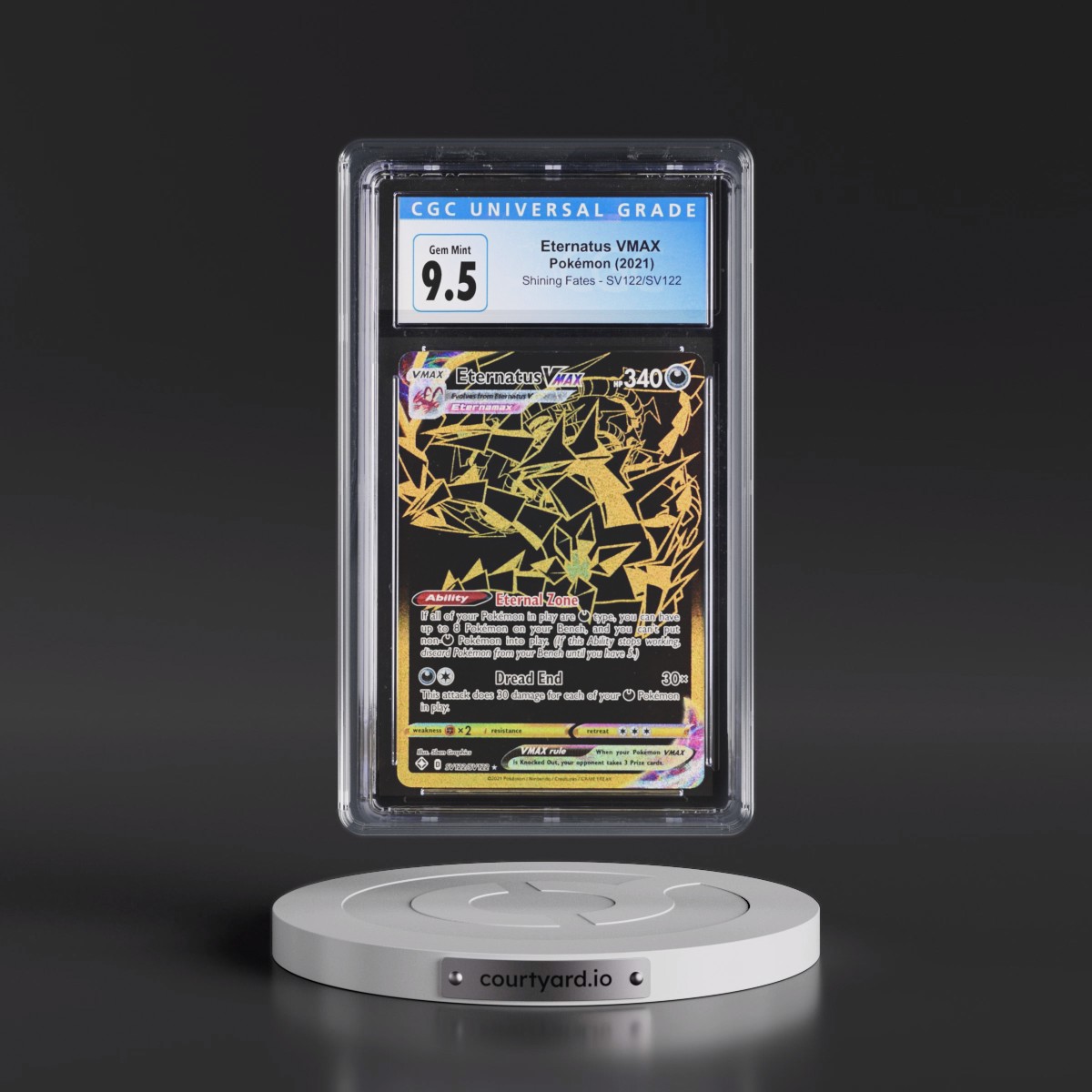 2021 Shining Fates #SV122/SV122 Eternatus VMAX - Shiny Vault Holo (CGC 10 GEM MINT)