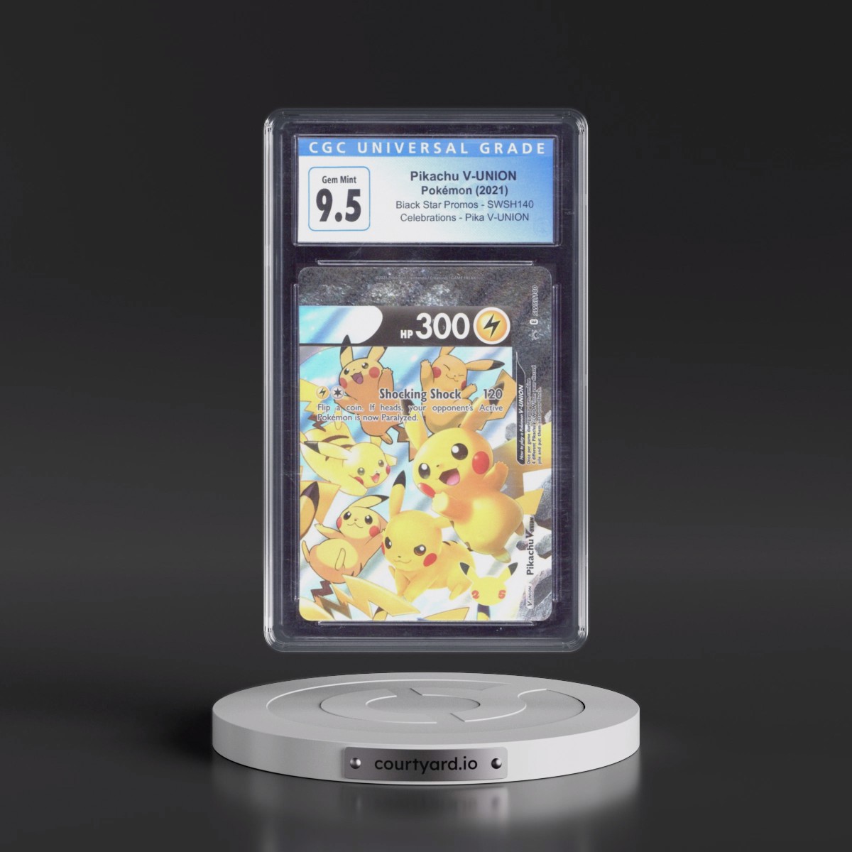 2017 Black Star Promos - Sword & Shield #SWSH140 Pikachu V-UNION - Celebrations Collection - Pikachu V-UNION (Holo) (CGC 10 GEM MINT)