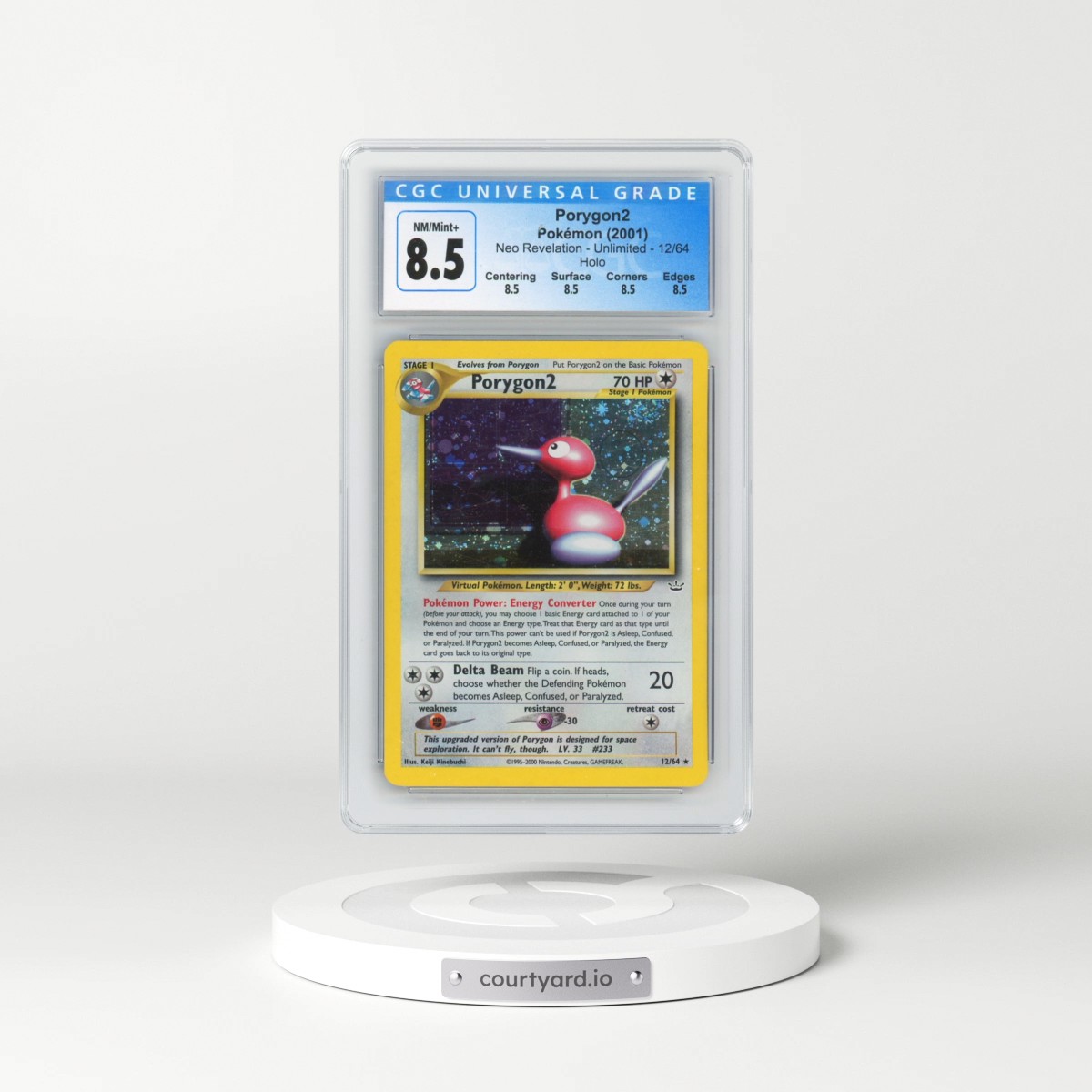 2001 Neo Revelation #12/64 Porygon2 - Holo (CGC 8.5 NM-MT+)