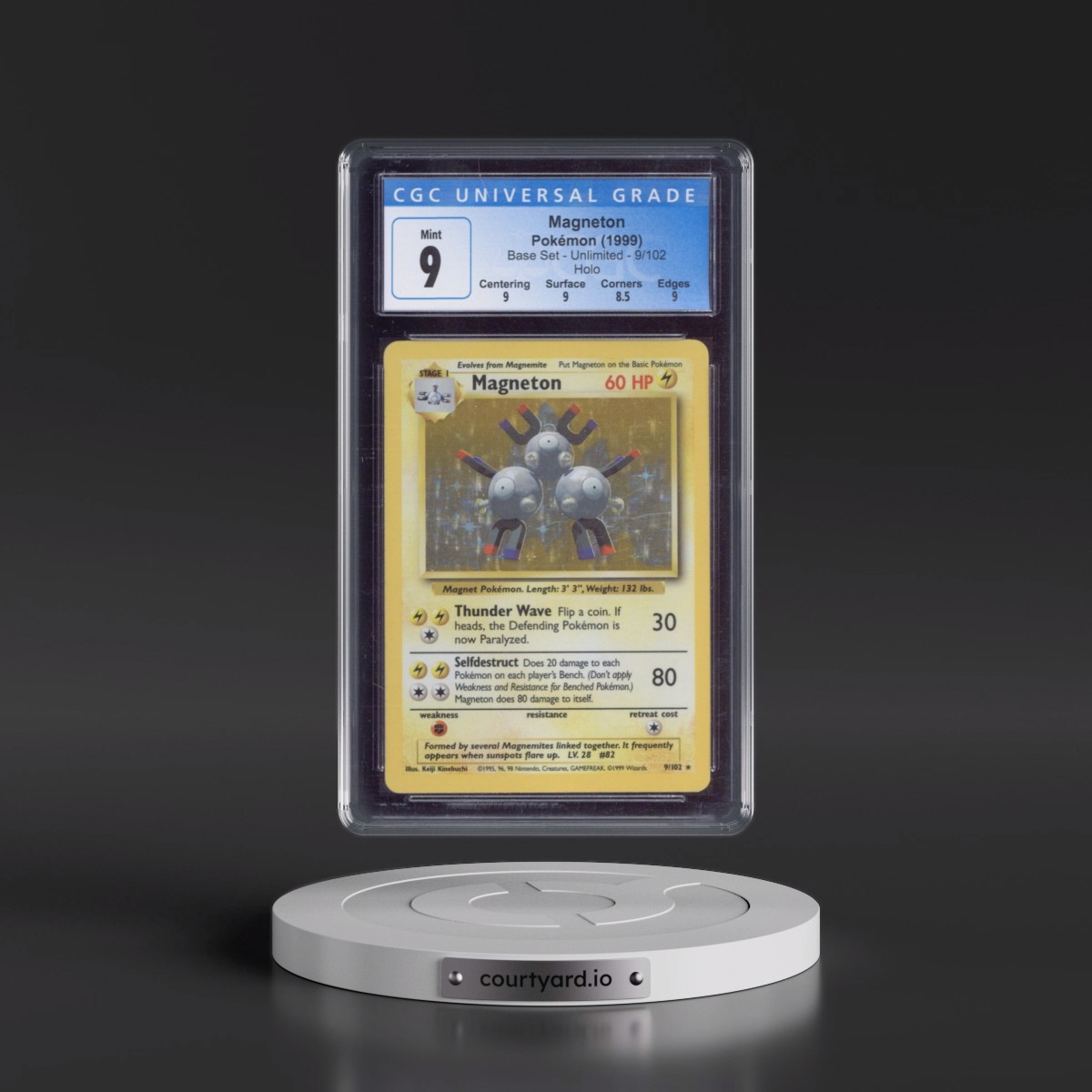 1999 Base Set #9/102 Magneton - Holo (CGC 9 MINT)