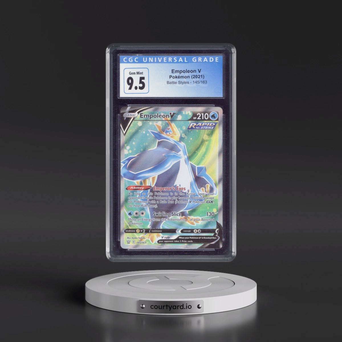 2021 Battle Styles #145/163 Empoleon V - Ultra Rare Holo (CGC 10 GEM MINT)