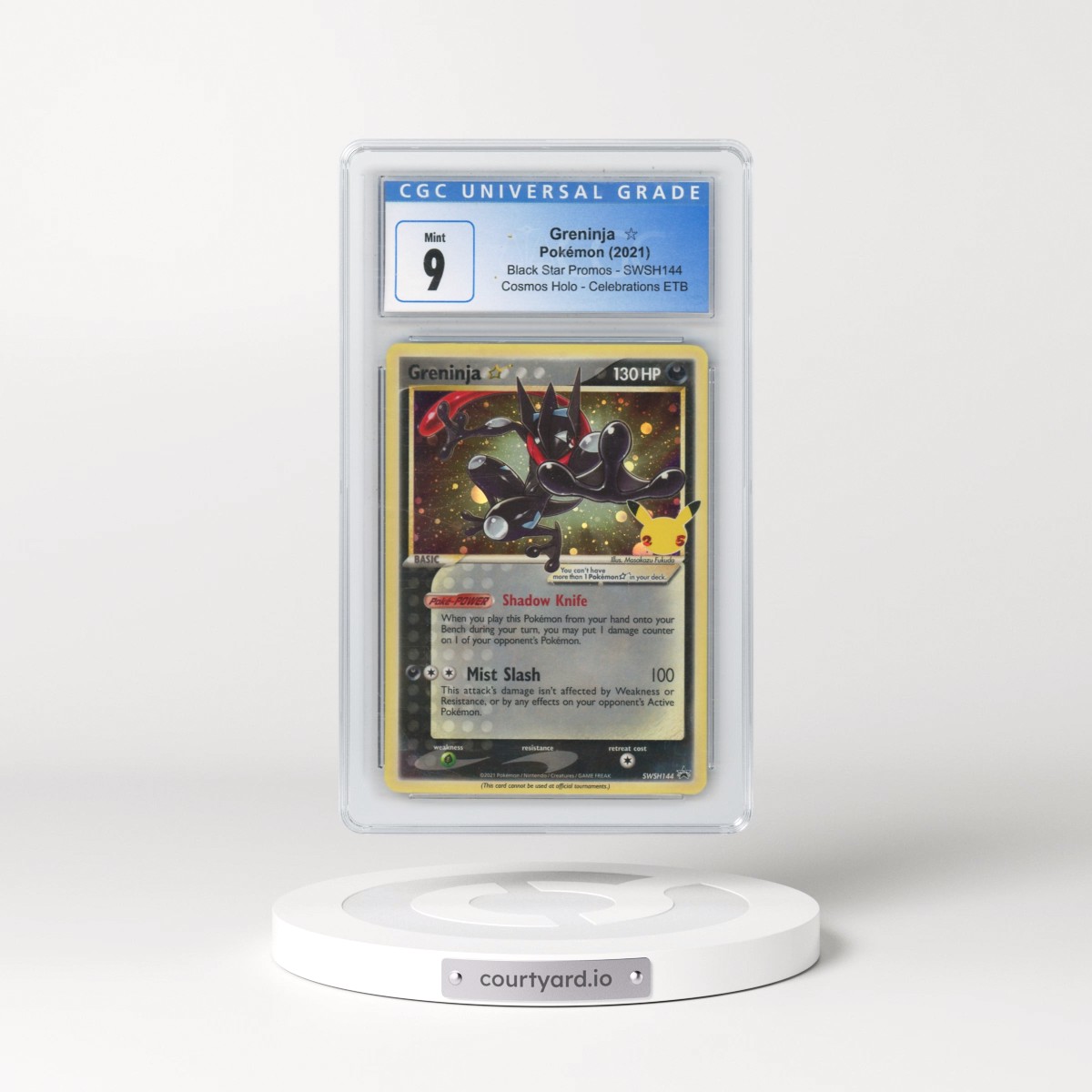 2017 Black Star Promos - Sword & Shield #SWSH144 Greninja â - Celebrations Elite Trainer Box (Cosmos Holo) (CGC 9 MINT)