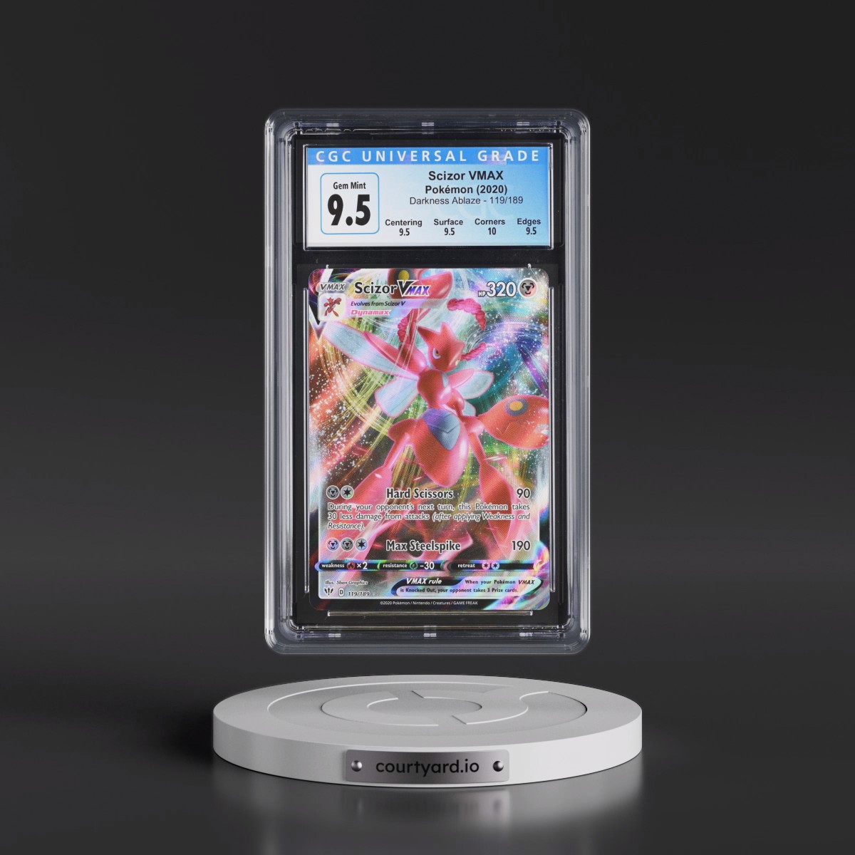 2020 Darkness Ablaze #119/189 Scizor VMAX - Holo (CGC 10 GEM MINT)