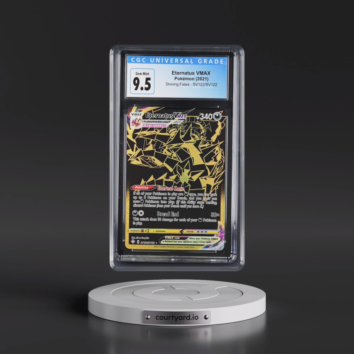 2021 Shining Fates #SV122/SV122 Eternatus VMAX - Shiny Vault Holo (CGC 10 GEM MINT)