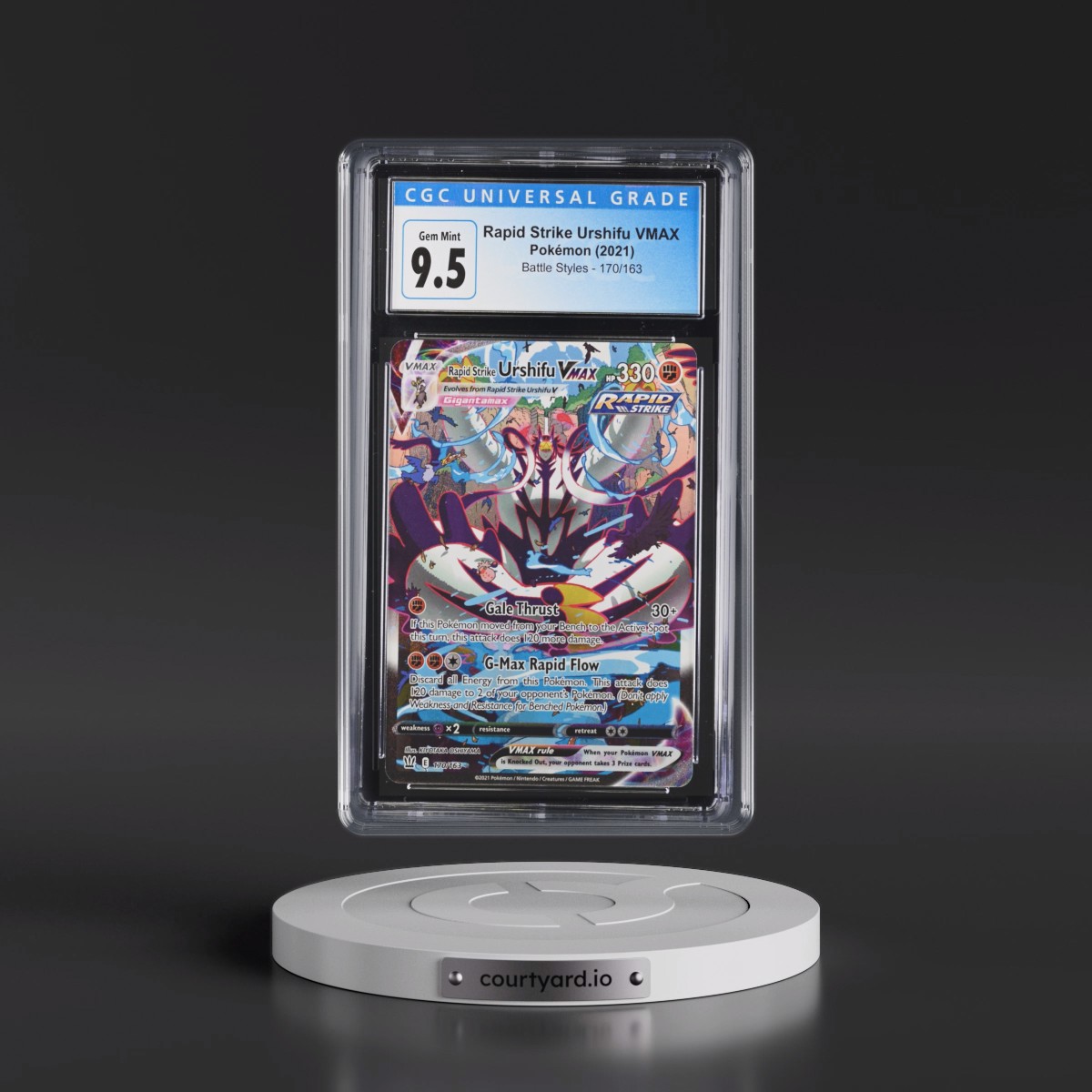 2021 Battle Styles #170/163 Rapid Strike Urshifu VMAX - Secret Rare Holo (CGC 10 GEM MINT)