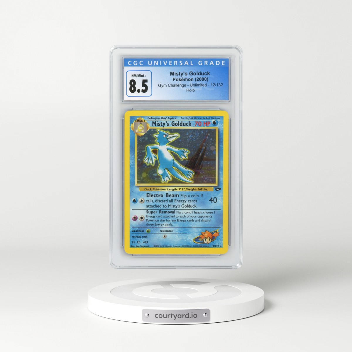 2000 Gym Challenge #12/132 Misty's Golduck - Holo (CGC 8.5 NM-MT+)