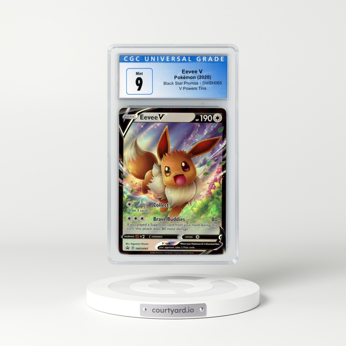 2020 Sword & Shield Promos #SWSH065 Eevee V - Full Art (CGC 9 MINT)