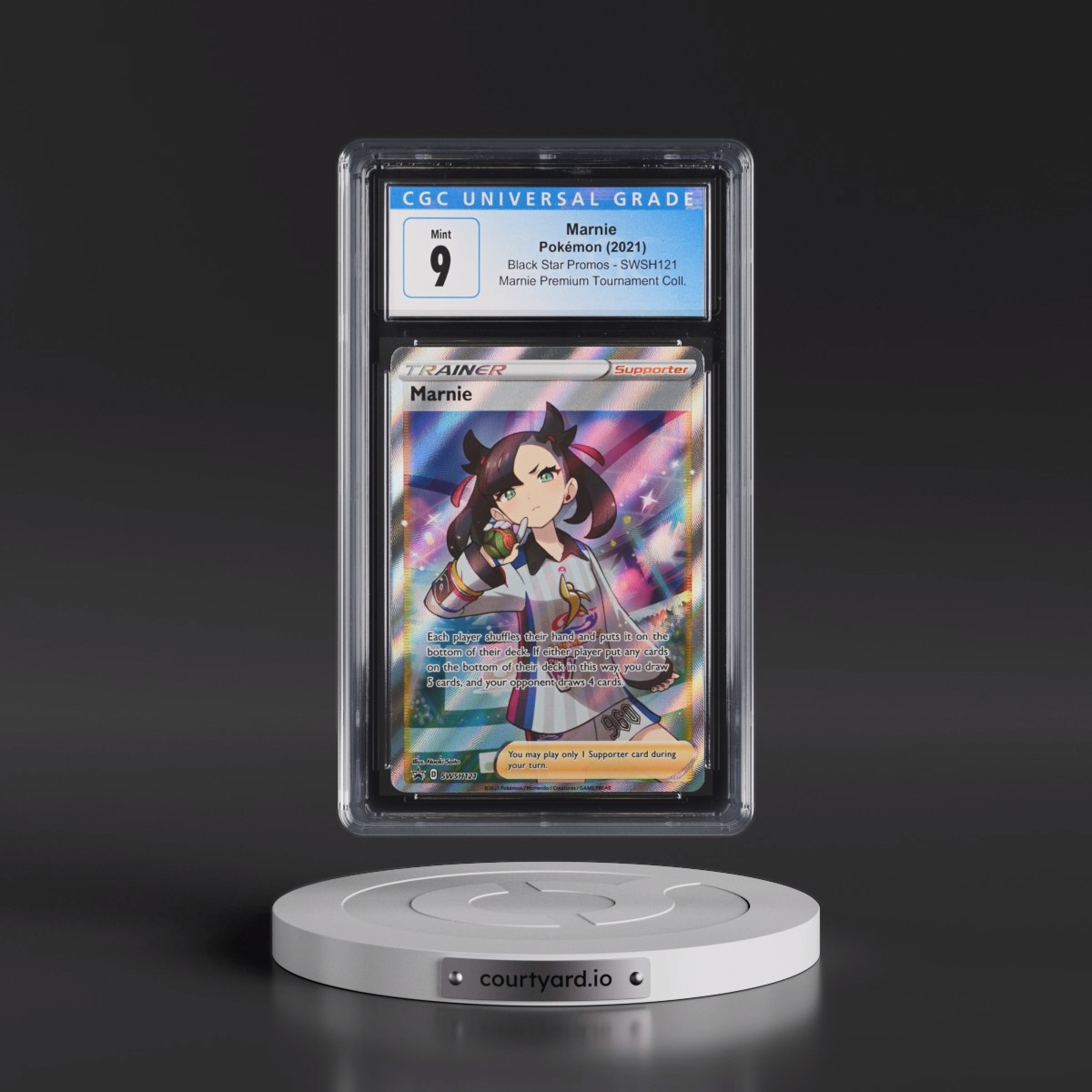 2017 Black Star Promos - Sword & Shield #SWSH121 Marnie - Marnie Premium Tournament Collection (CGC 9 MINT)
