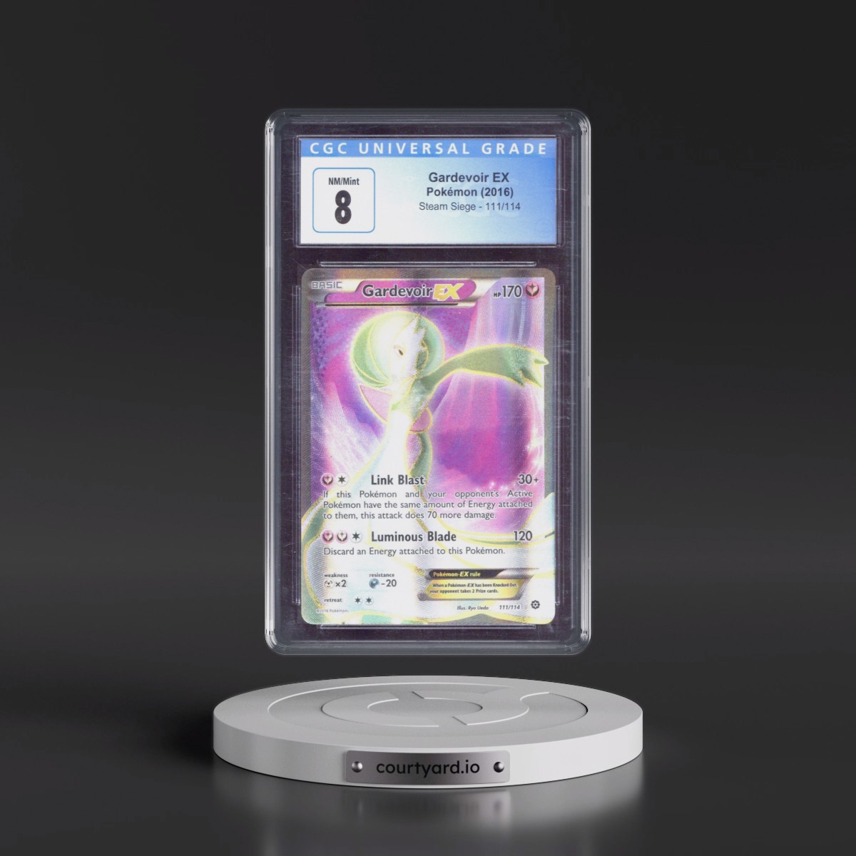 2016 Steam Siege #111/114 Gardevoir EX - Ultra Rare Holo (CGC 8 NM-MT)