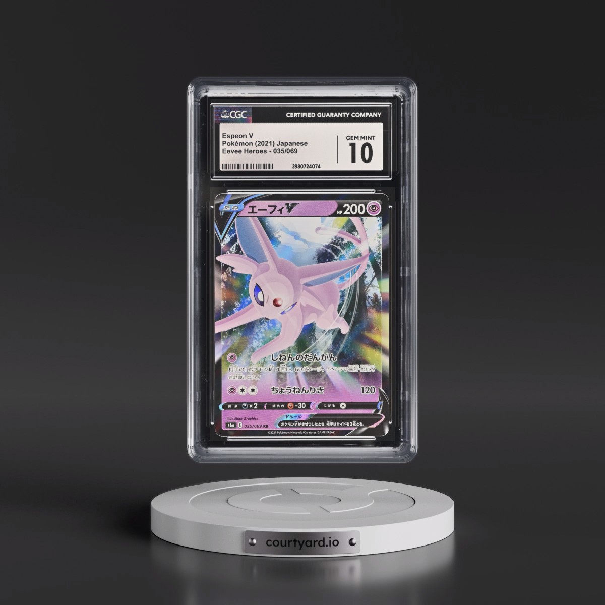 2021 Eevee Heroes #035/069 Espeon V - Holo (CGC 10 GEM MINT)