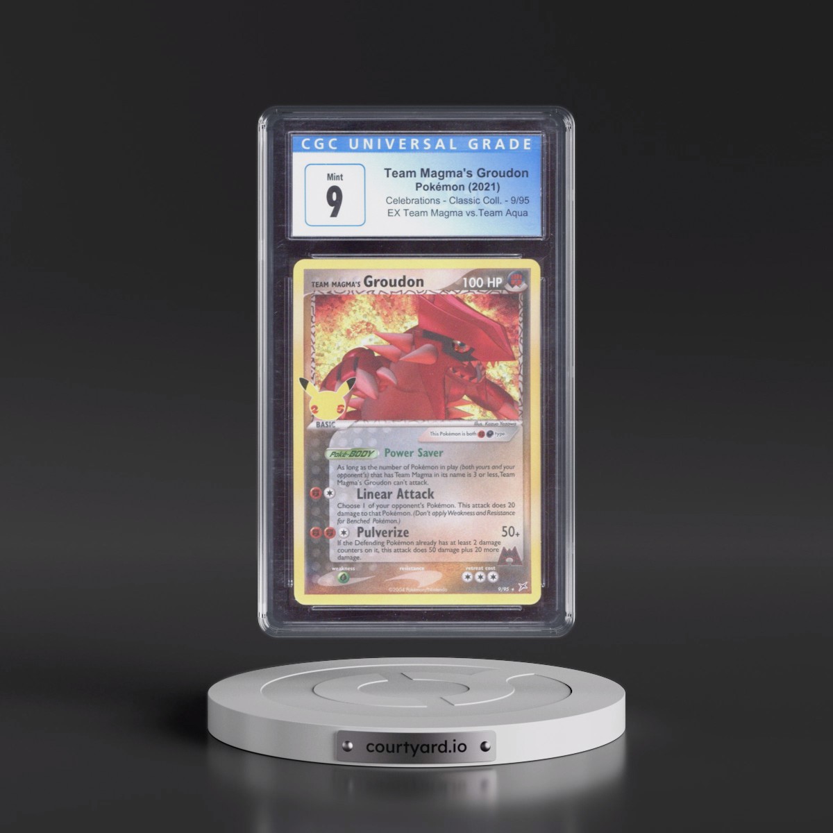 2021 Celebrations - Classic Collection #9/95 Team Magma's Groudon - EX Team Magma vs.Team Aqua Holo (CGC 9 MINT)