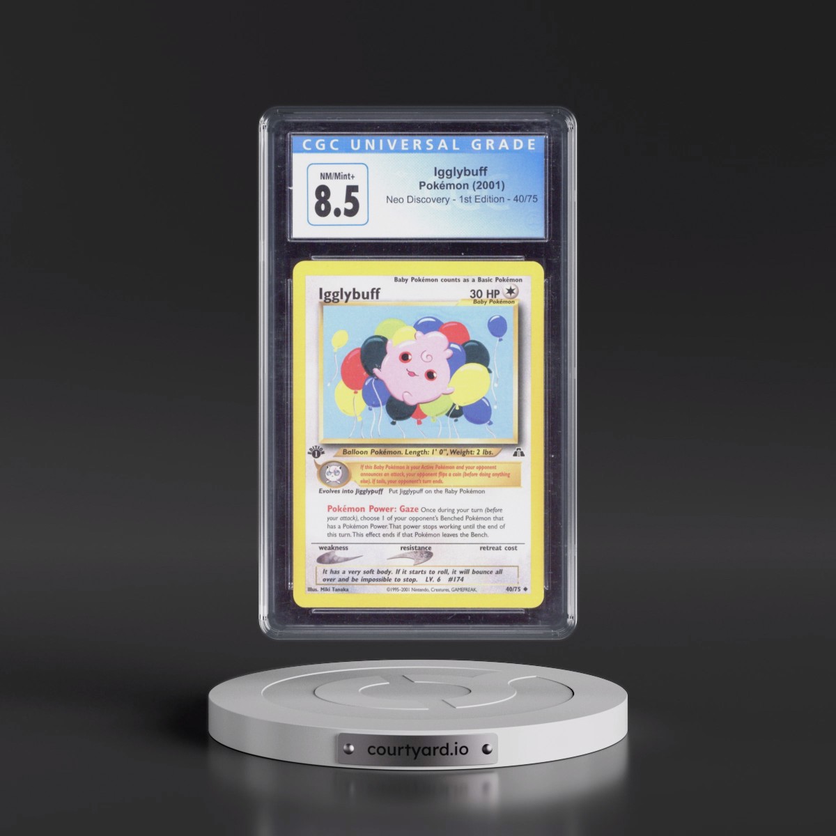 2001 Neo Discovery #40/75 Igglybuff - 1st Edition 1st Edition (CGC 8.5 NM-MT+)