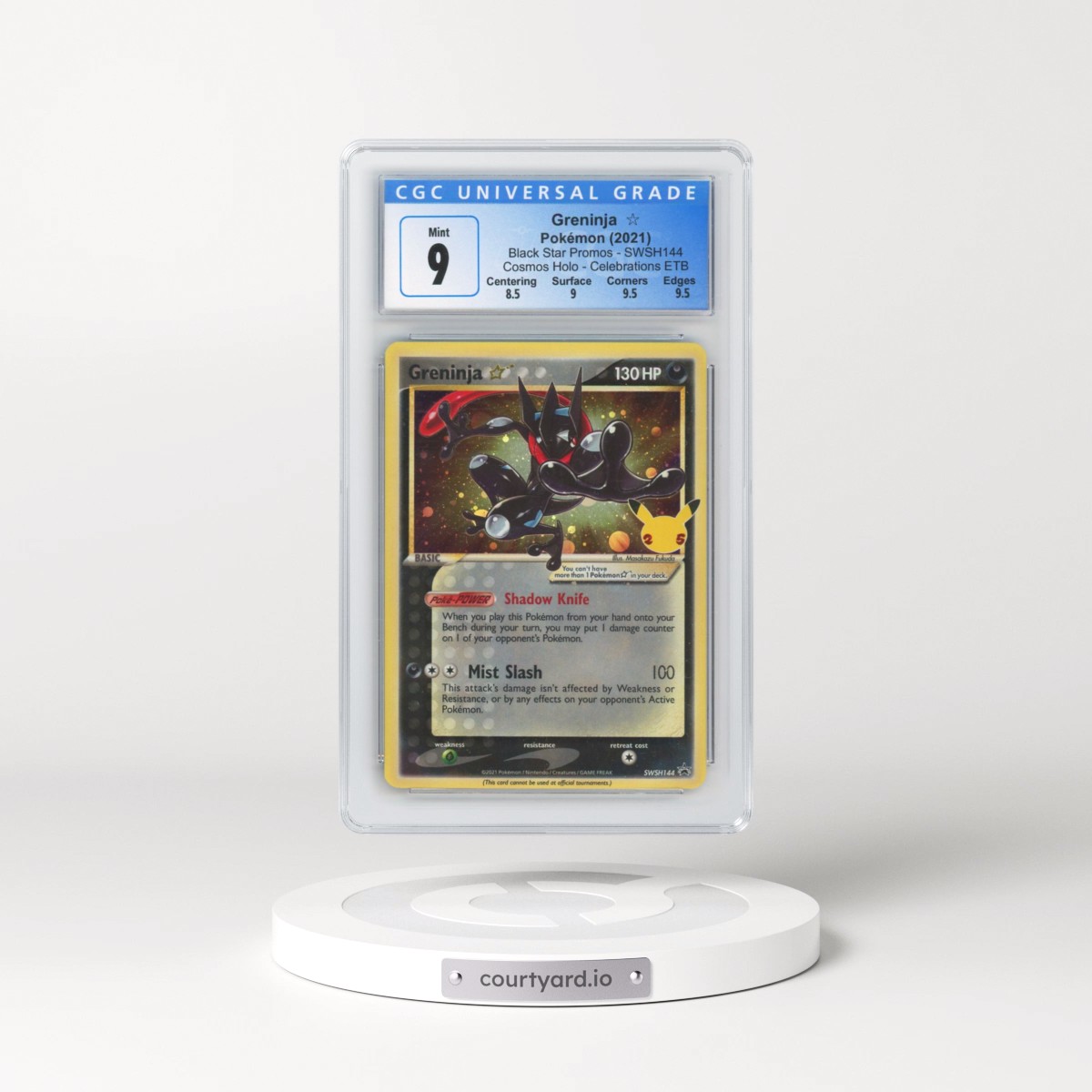 2017 Black Star Promos - Sword & Shield #SWSH144 Greninja â - Celebrations Elite Trainer Box (Cosmos Holo) (CGC 9 MINT)
