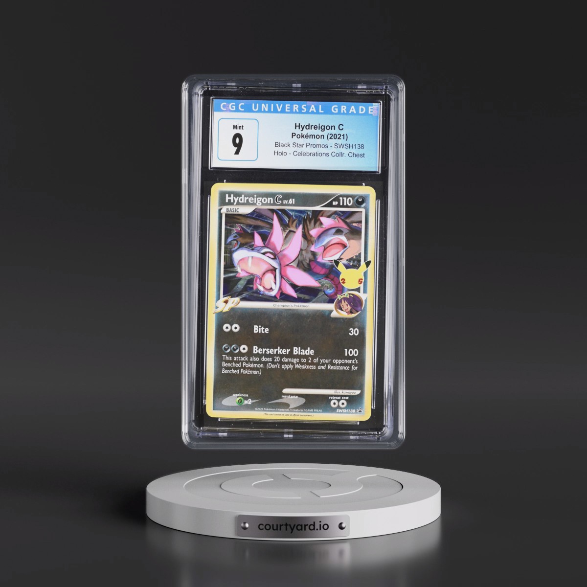 2017 Black Star Promos - Sword & Shield #SWSH138 Hydreigon C - Celebrations (Holo) (CGC 9 MINT)