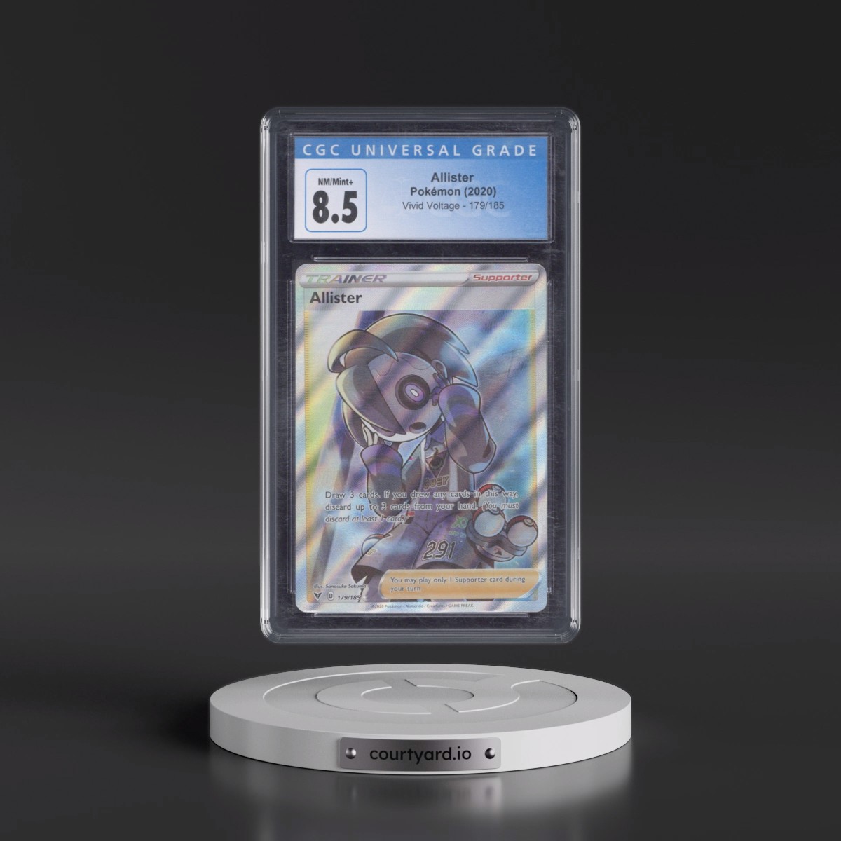 2020 Vivid Voltage #179/185 Allister - Ultra Rare Holo (CGC 8.5 NM-MT+)
