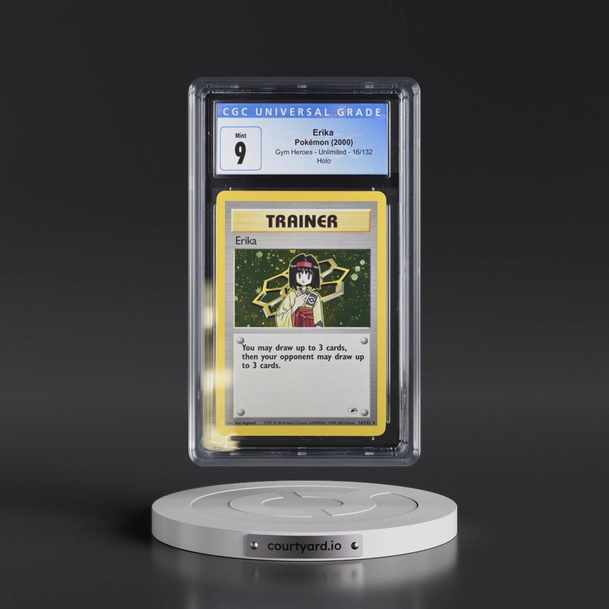 2000 Gym Heroes #16/132 Erika - Holo (CGC 9 MINT)