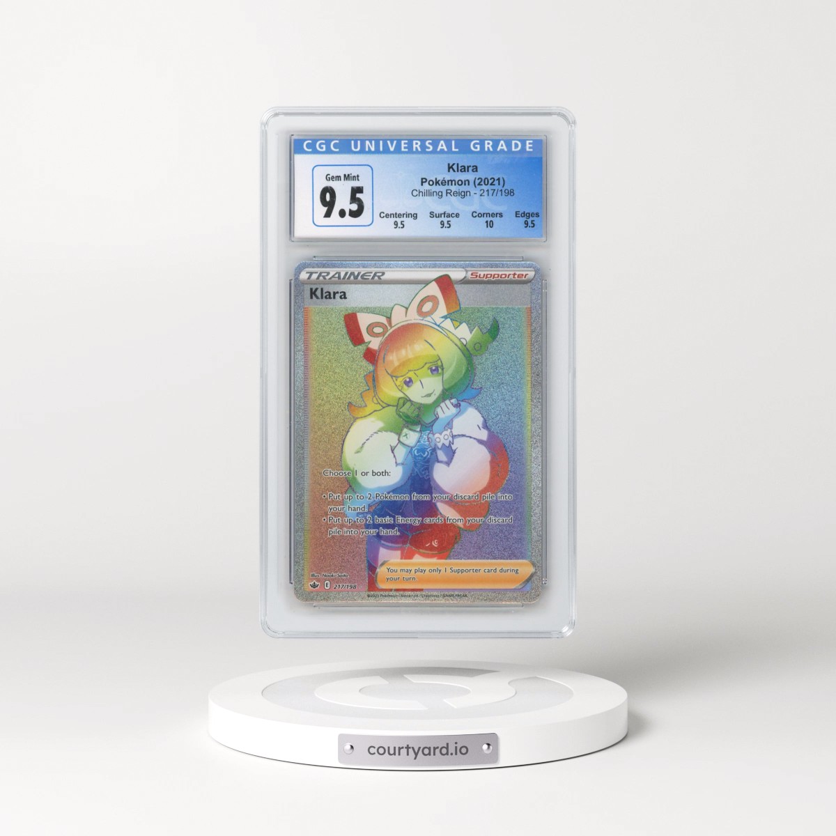 2021 Chilling Reign #217/198 Klara - Rainbow Rare Holo (CGC 10 GEM MINT)