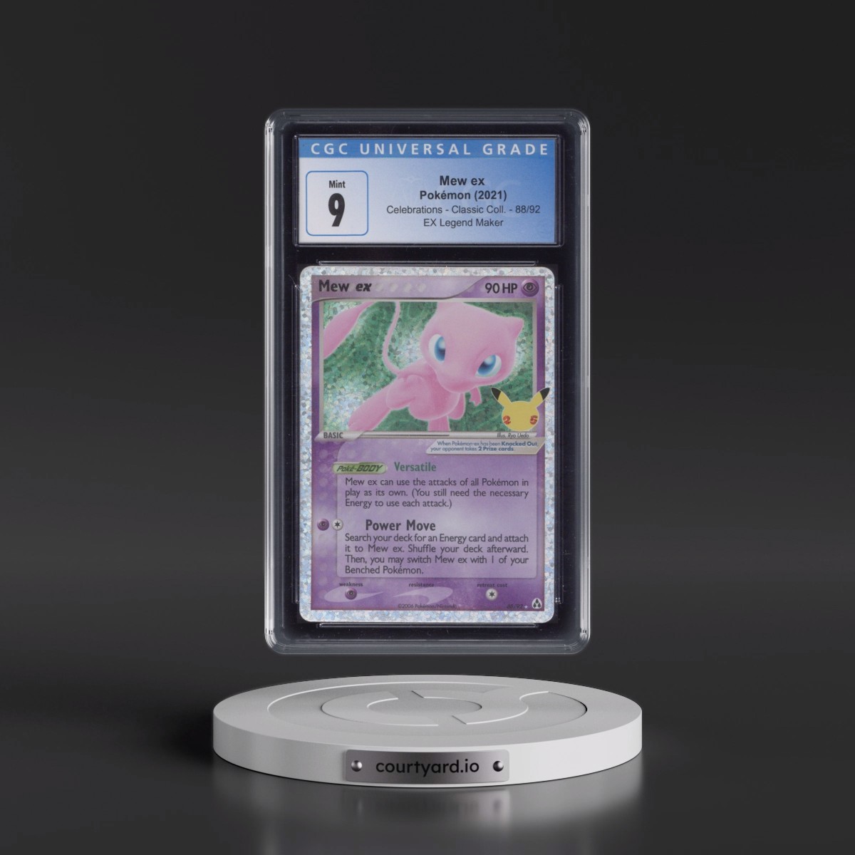 2021 Celebrations - Classic Collection #88/92 Mew ex - EX Legend Maker Holo (CGC 9 MINT)