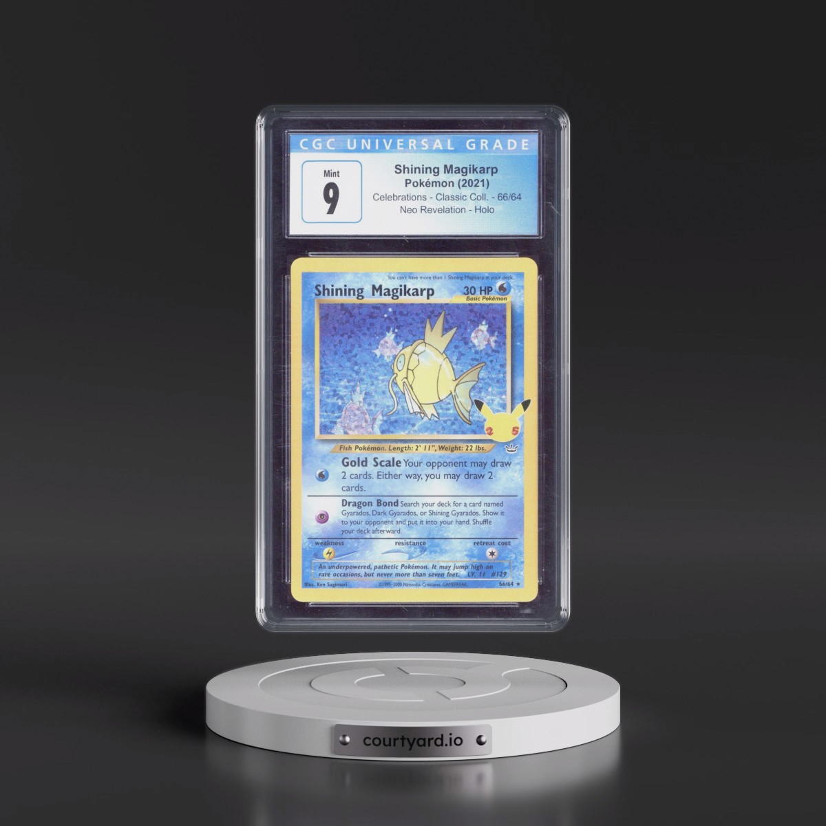 2021 Celebrations - Classic Collection #66/64 Shining Magikarp - Neo Revelation Holo (CGC 9 MINT)