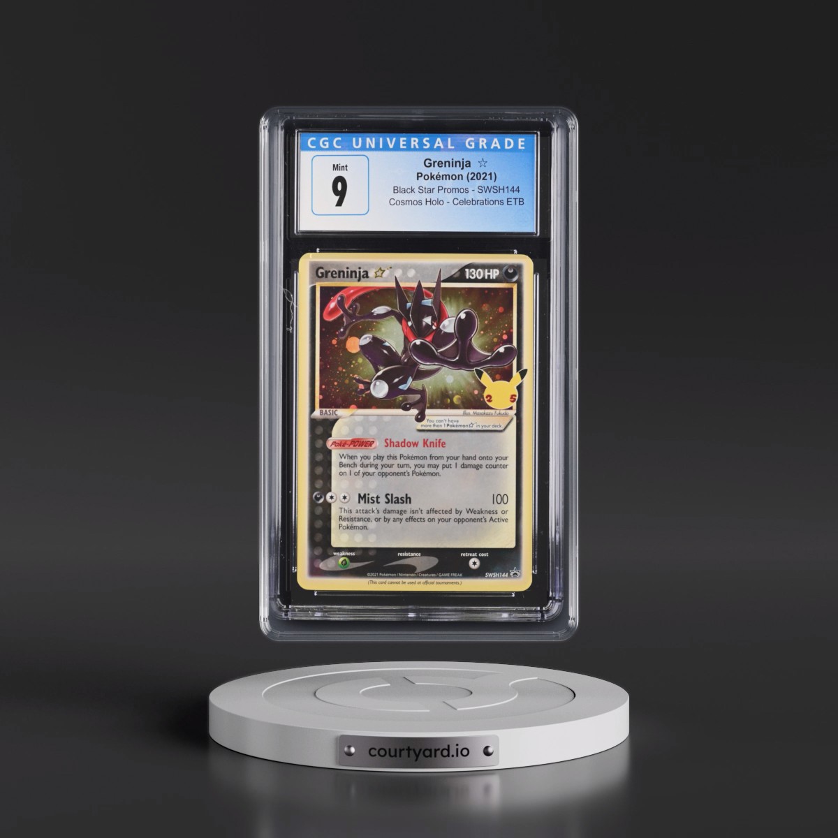 2017 Black Star Promos - Sword & Shield #SWSH144 Greninja â - Celebrations Elite Trainer Box (Cosmos Holo) (CGC 9 MINT)