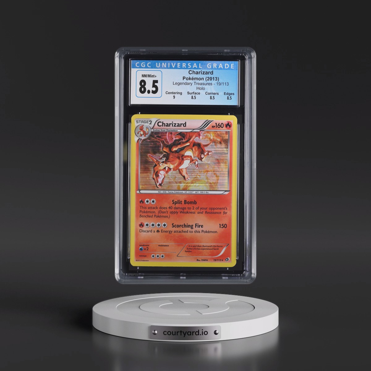 2013 Legendary Treasures #19/113 Charizard - Holo (CGC 8.5 NM-MT+)