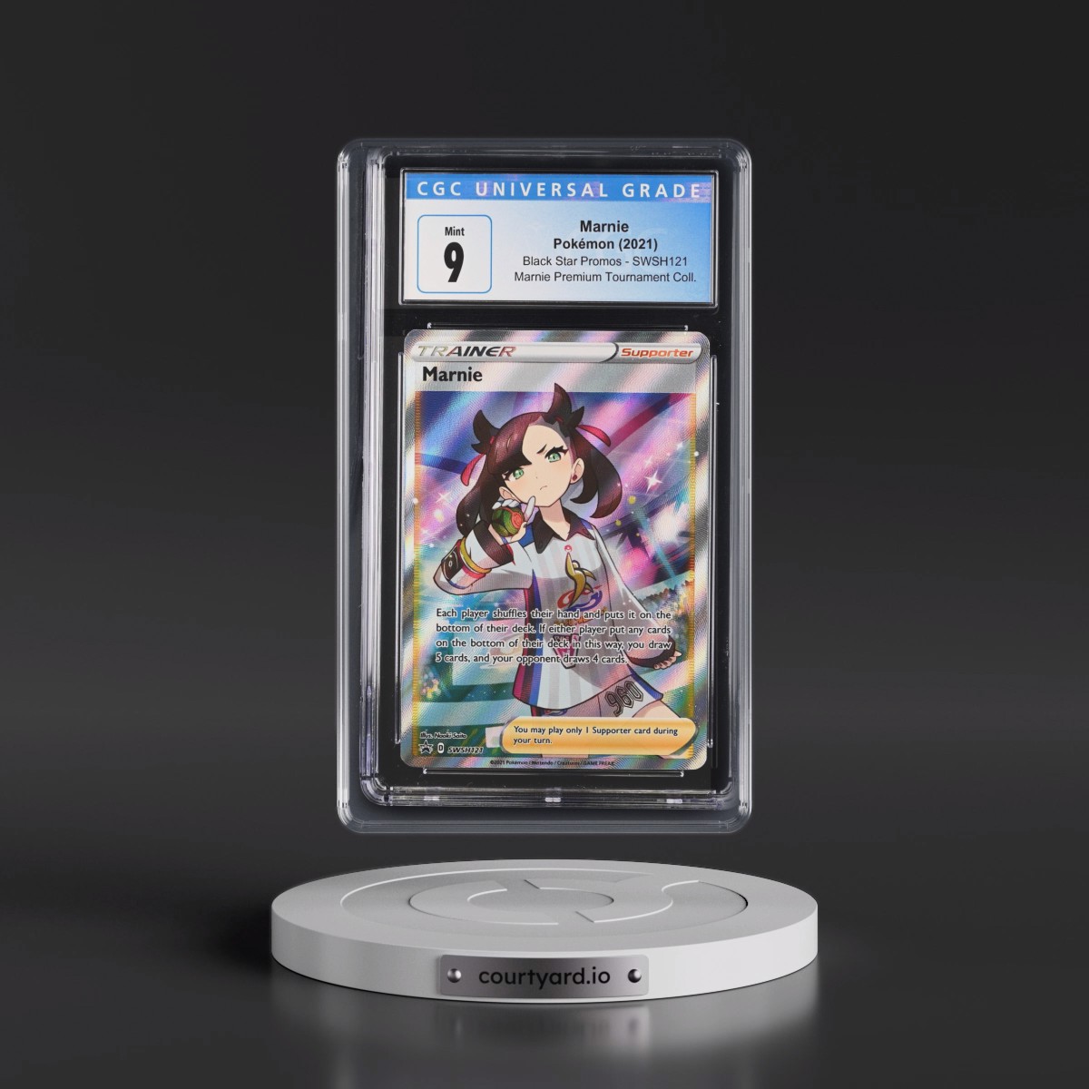 2017 Black Star Promos - Sword & Shield #SWSH121 Marnie - Marnie Premium Tournament Collection (CGC 9 MINT)