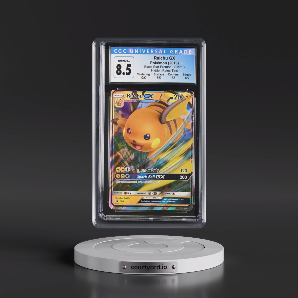 2016 Black Star Promos - Sun & Moon #SM213 Raichu GX - Holo (CGC 8.5 NM-MT+)
