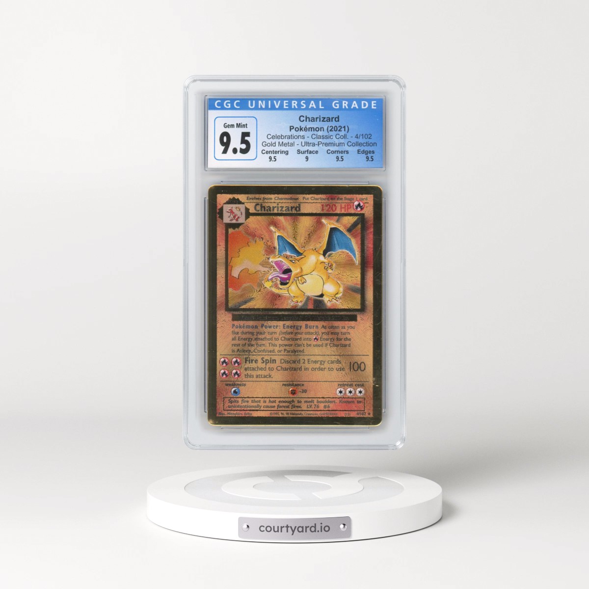 2021 Celebrations - Classic Collection #4/102 Charizard - Gold Metal - Celebrations Ultra-Premium Collection (CGC 10 GEM MINT)