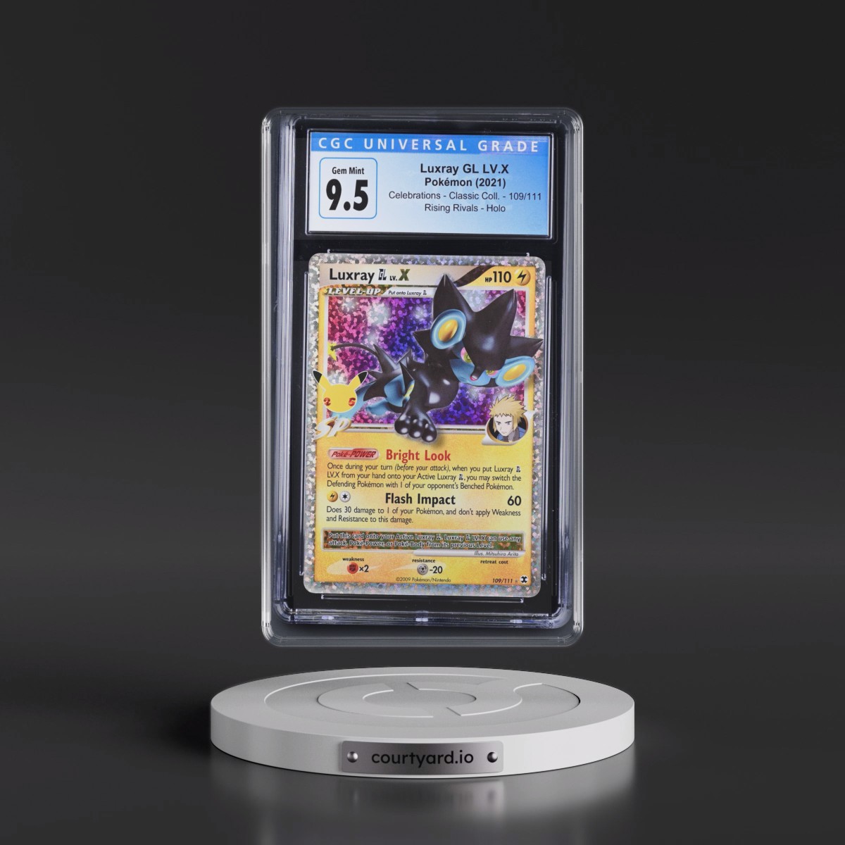 2021 Celebrations - Classic Collection #109/111 Luxray GL LV.X - Rising Rivals Holo (CGC 10 GEM MINT)