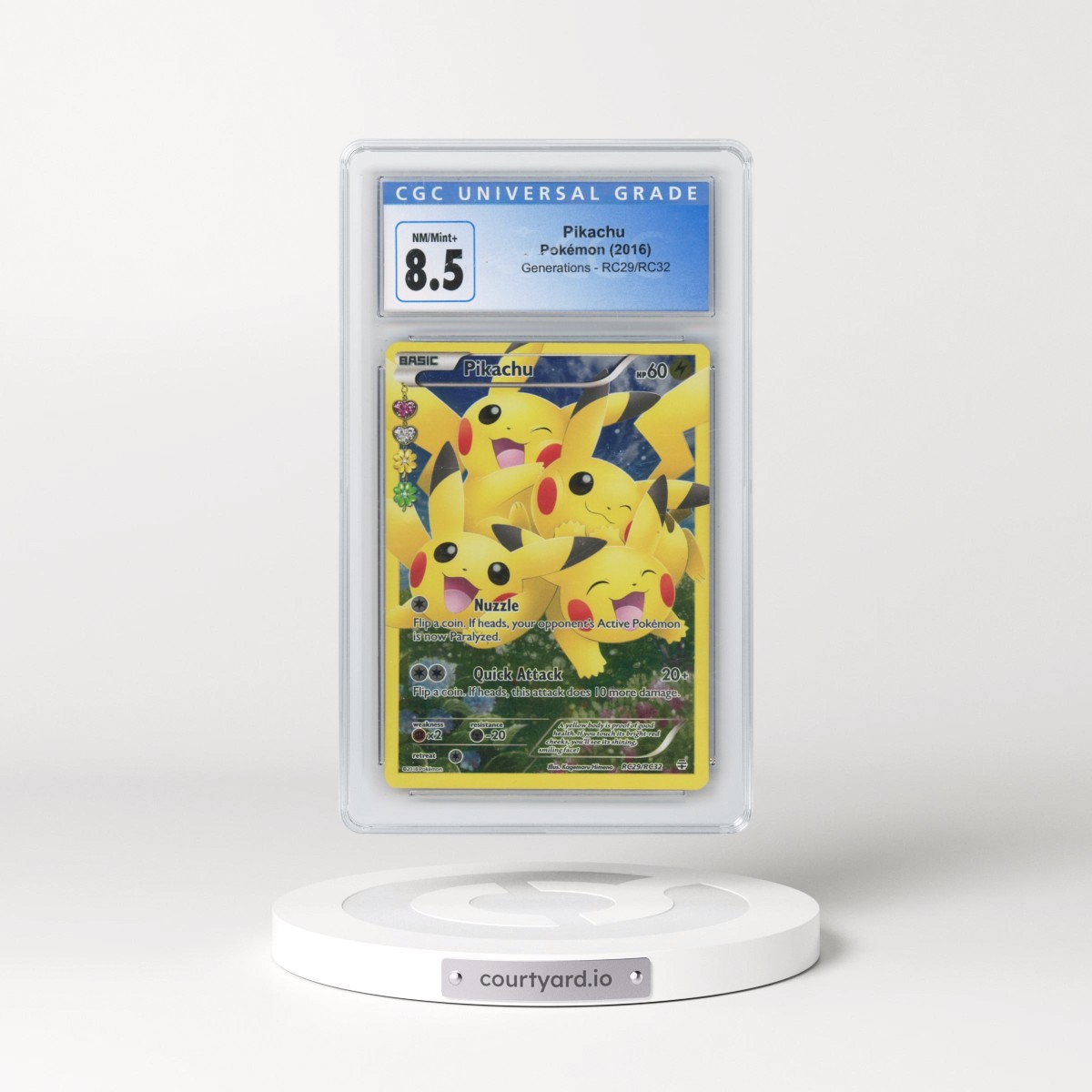 2016 Generations #RC29/RC32 Pikachu - Radiant Collection Holo (CGC 8.5 NM-MT+)