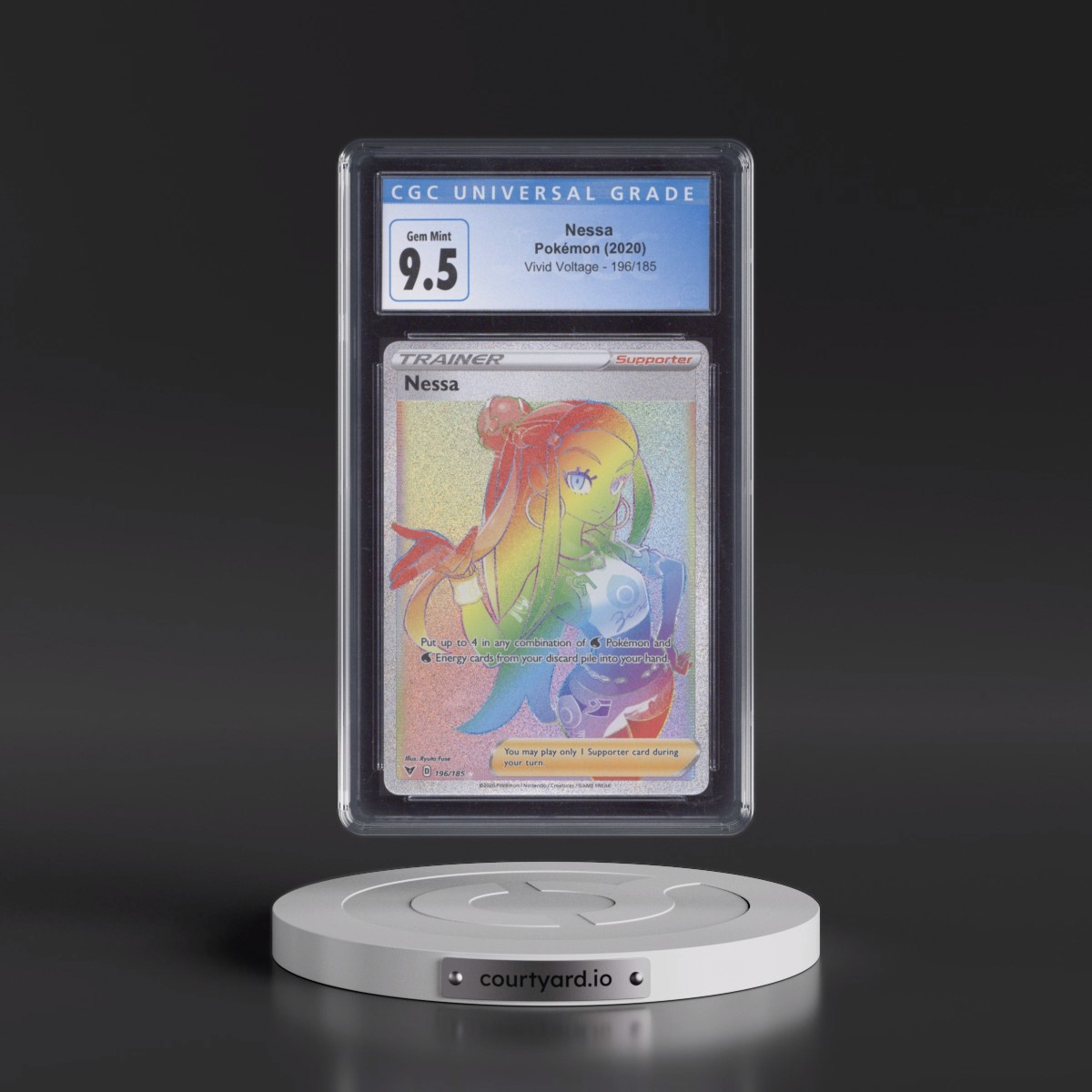 2020 Vivid Voltage #196/185 Nessa - Rainbow Rare Holo (CGC 10 GEM MINT)
