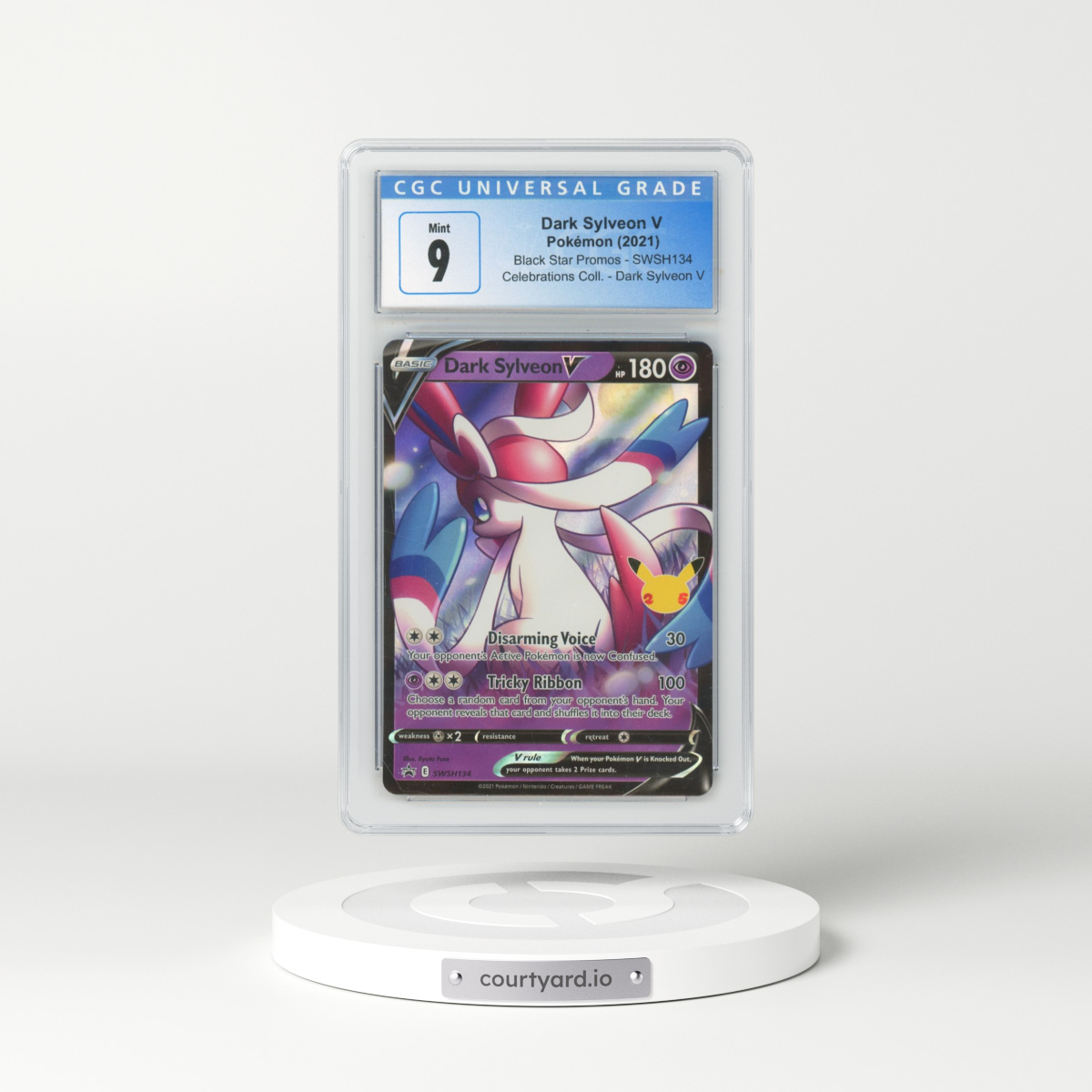 2017 Black Star Promos - Sword & Shield #SWSH134 Dark Sylveon V - Holo Celebrations Collection - Dark Sylveon V (CGC 9 MINT)