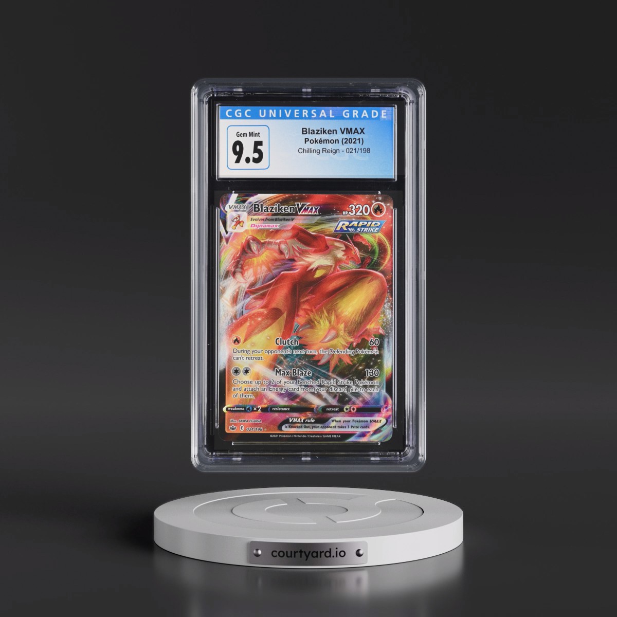 2021 Chilling Reign #021/198 Blaziken VMAX - Holo (CGC 10 GEM MINT)