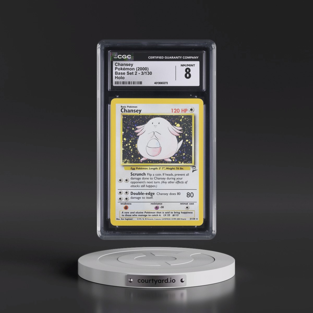 2000 Base Set 2 #3/130 Chansey - Holo (CGC 8 NM-MT)