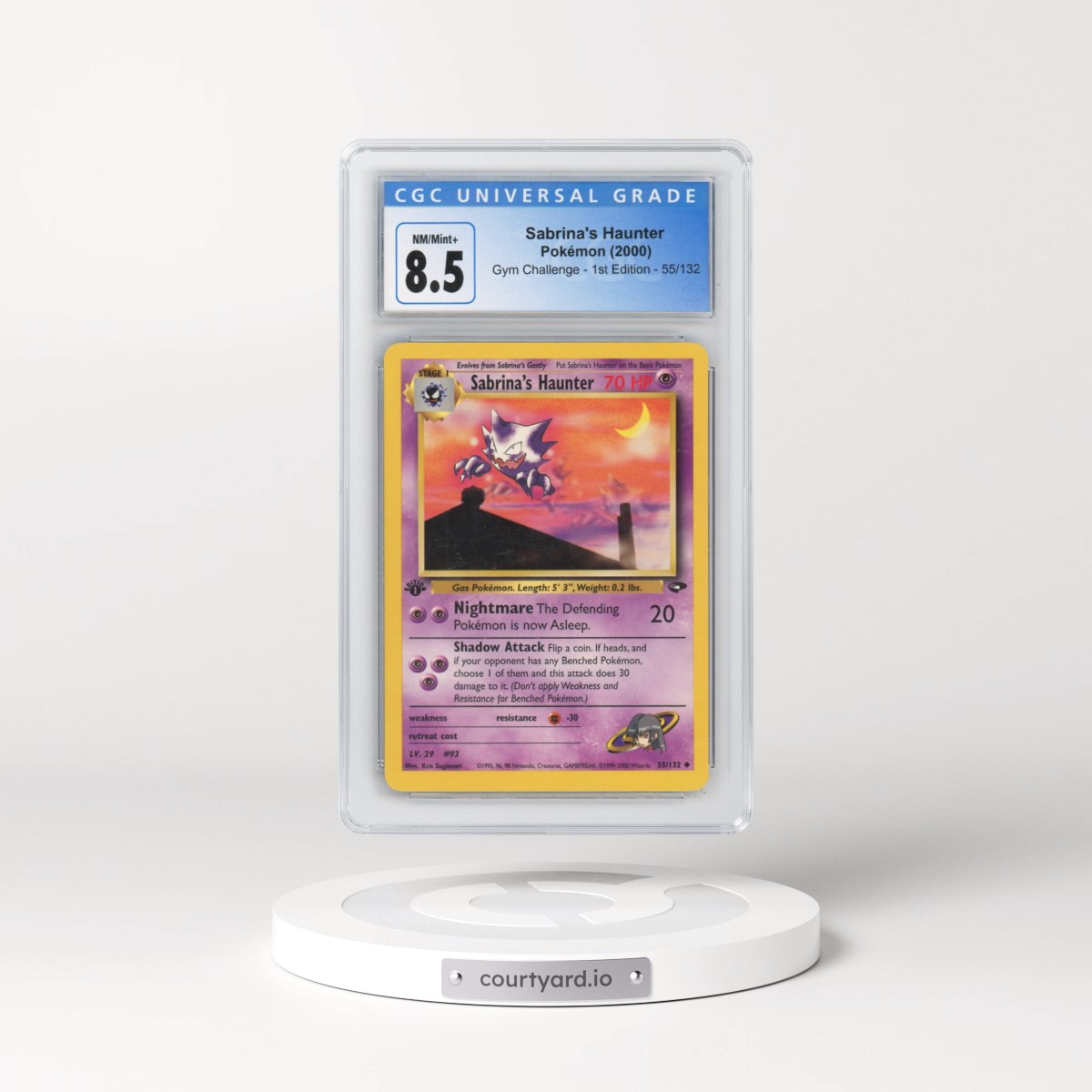 2000 Gym Challenge #55/132 Sabrina's Haunter - 1st Edition 1st Edition (CGC 8.5 NM-MT+)