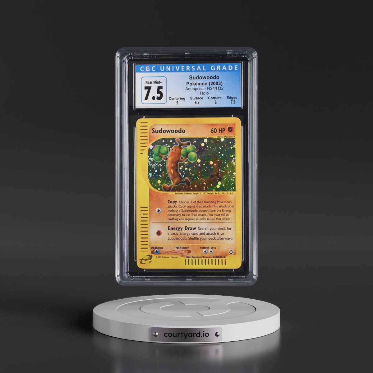 2003 Aquapolis #H24/H32 Sudowoodo - Holo (CGC 7.5 NM+)