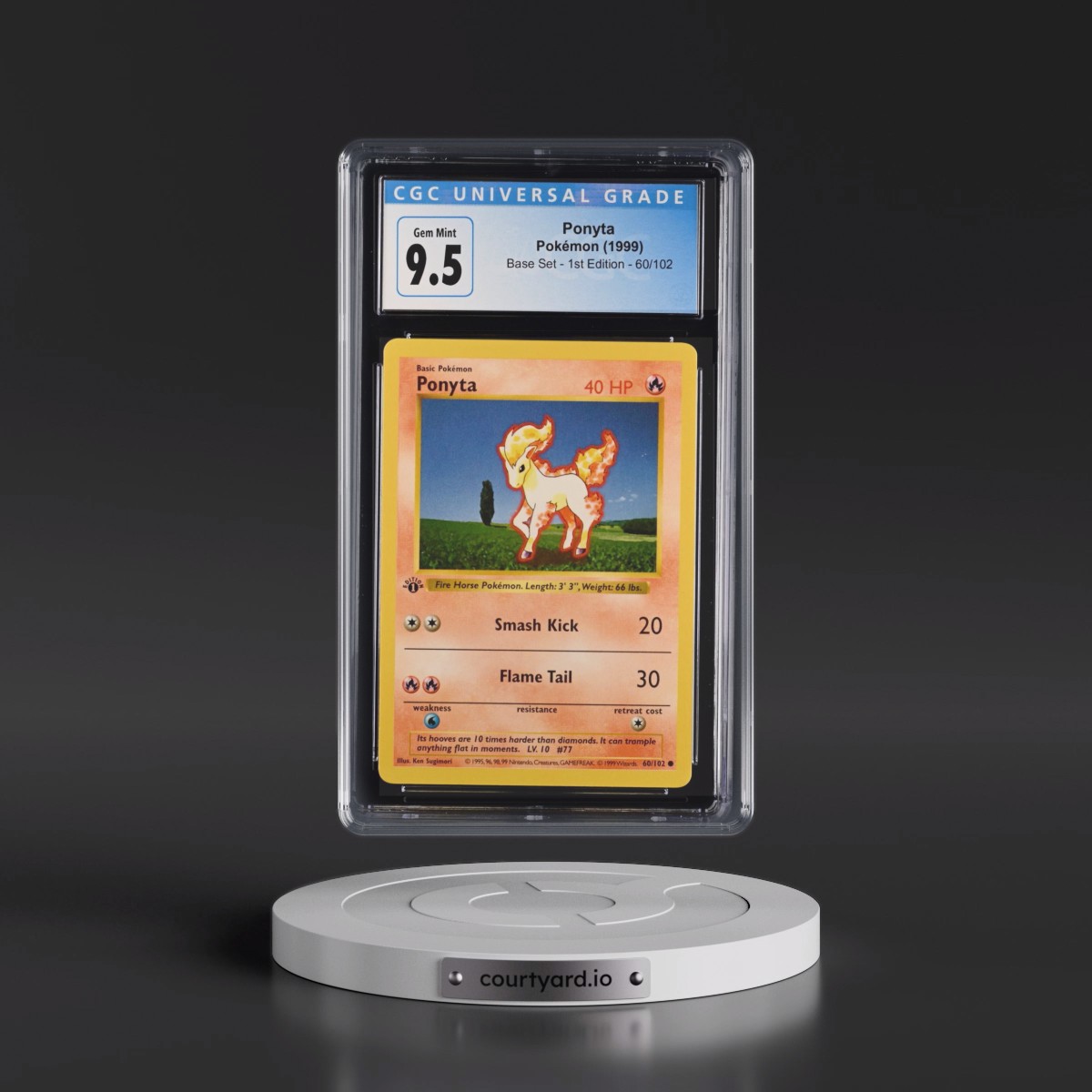 1999 Base Set #60/102 Ponyta - 1st Edition 1st Edition (CGC 10 GEM MINT)