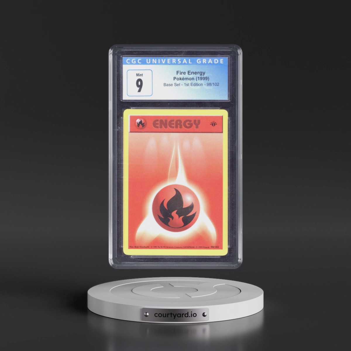 1999 Base Set #98/102 Fire Energy - 1st Edition 1st Edition (CGC 9 MINT)