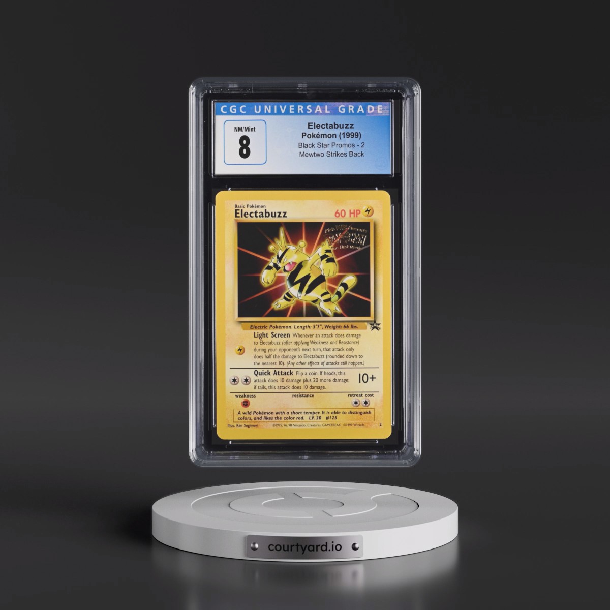 1999 Black Star Promos #2 Electabuzz - Mewtwo Strikes Back (CGC 8 NM-MT)