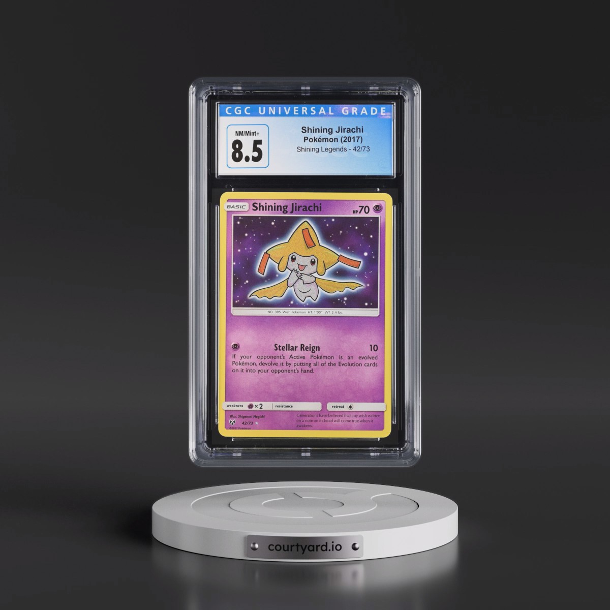 2017 Shining Legends #42/73 Shining Jirachi - Holo (CGC 8.5 NM-MT+)