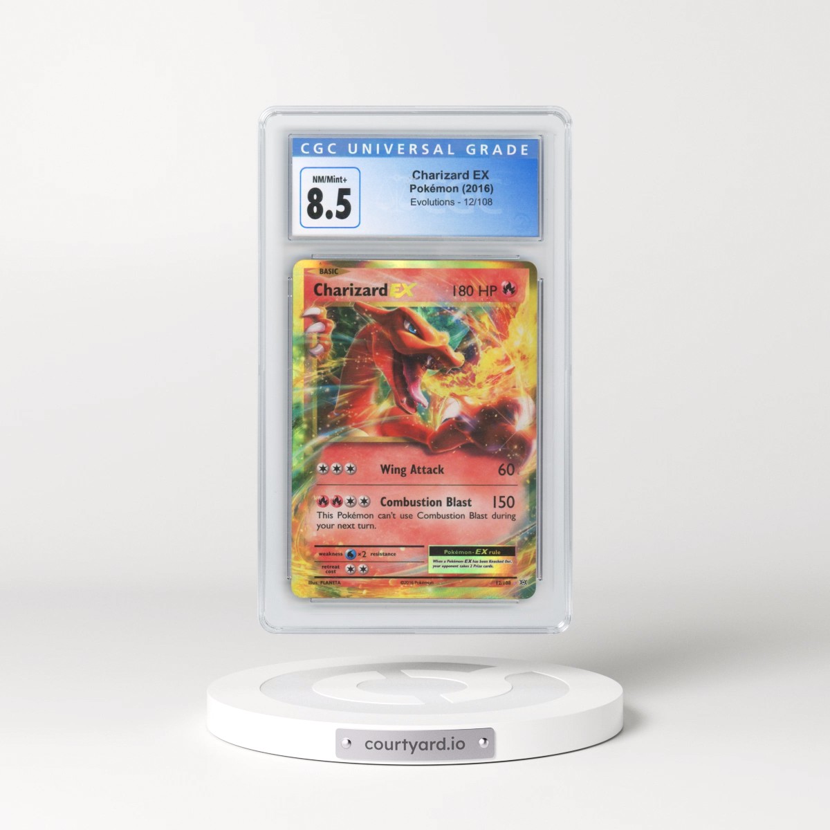 2016 Evolutions #12/108 Charizard EX - Holo (CGC 8.5 NM-MT+)