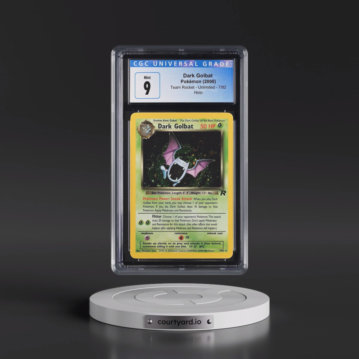 1999 Team Rocket #7/82 Dark Golbat - Holo (CGC 9 MINT)