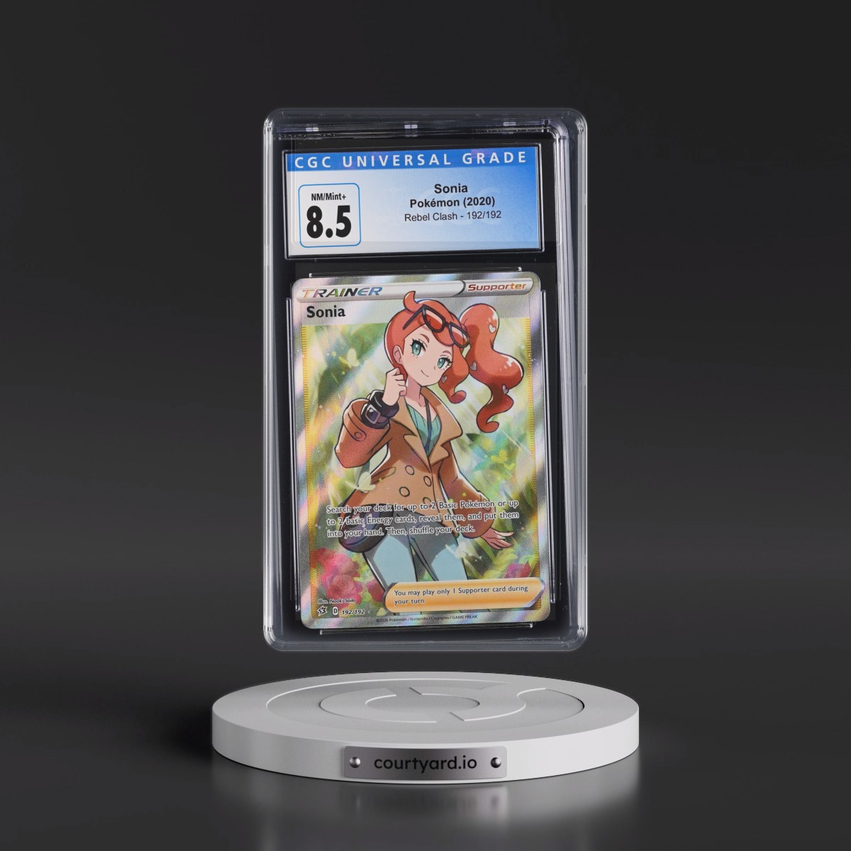 2020 Rebel Clash #192/192 Sonia - Ultra Rare Holo (CGC 8.5 NM-MT+)