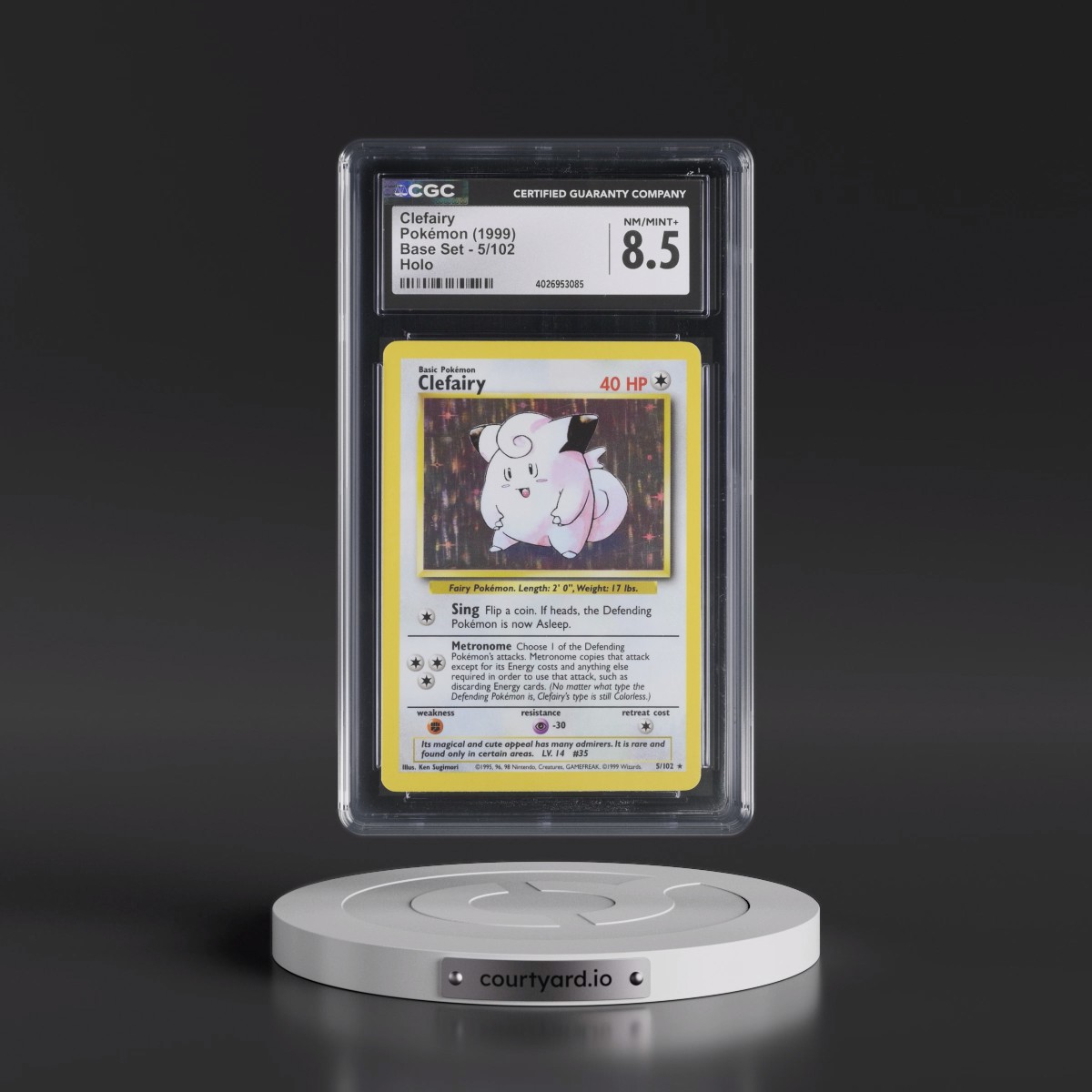 1999 Base Set #5/102 Clefairy - Holo (CGC 8.5 NM-MT+)