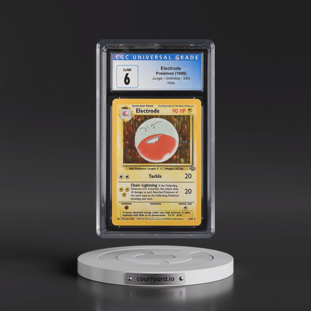 1999 Jungle #2/64 Electrode - Holo (CGC 6 EX-NM)