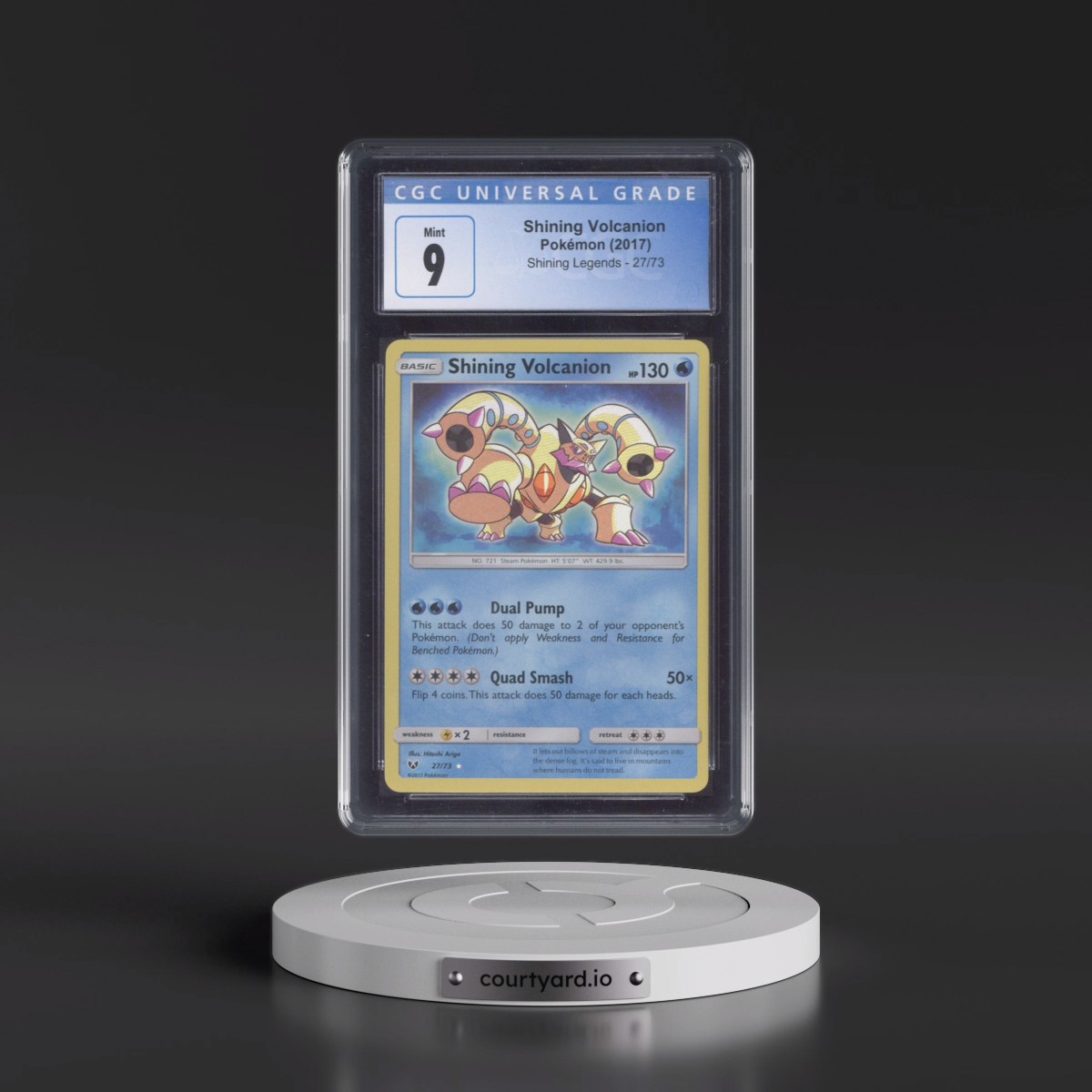 2017 Shining Legends #27/73 Shining Volcanion - Holo (CGC 9 MINT)