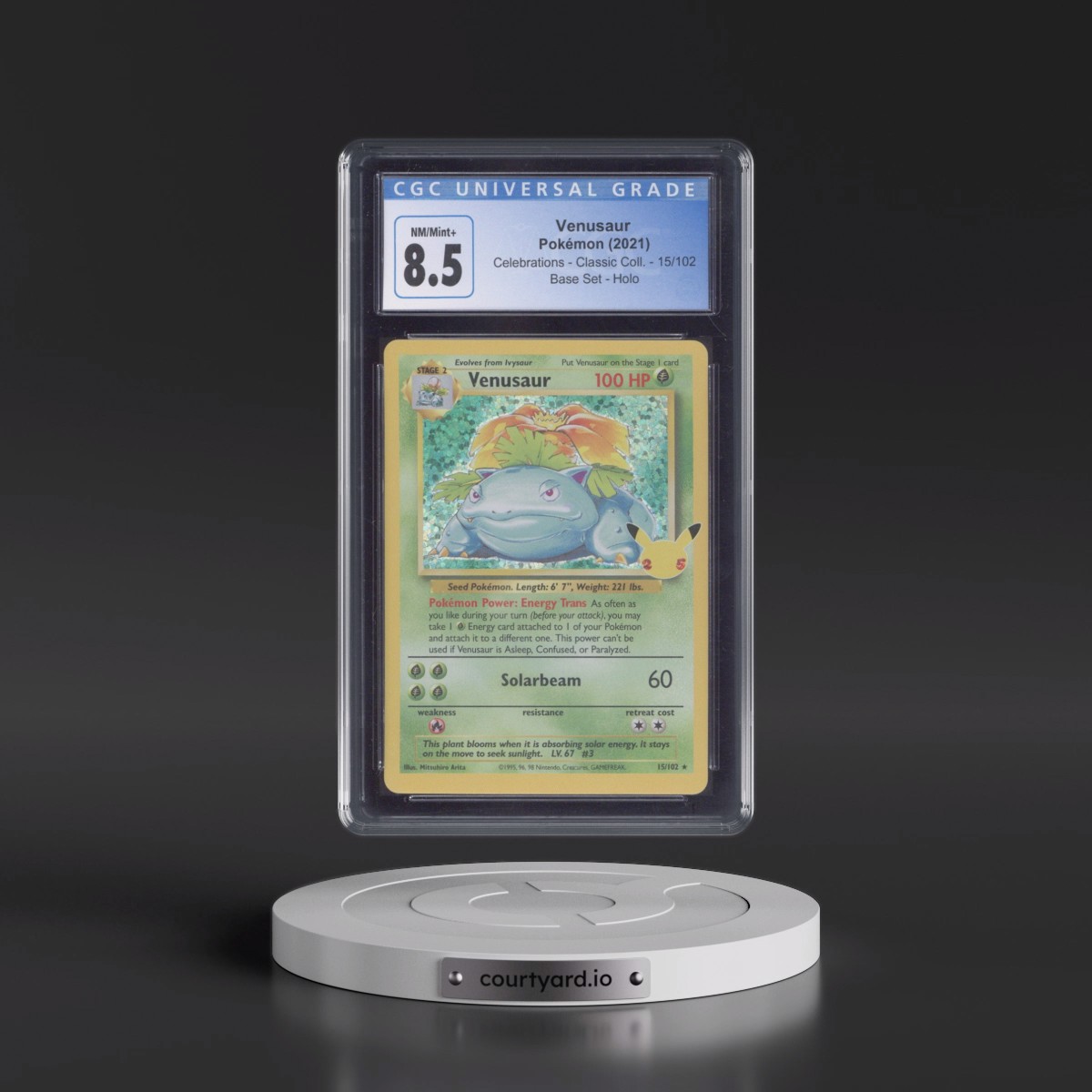 2021 Celebrations - Classic Collection #15/102 Venusaur - Base Set Holo (CGC 8.5 NM-MT+)